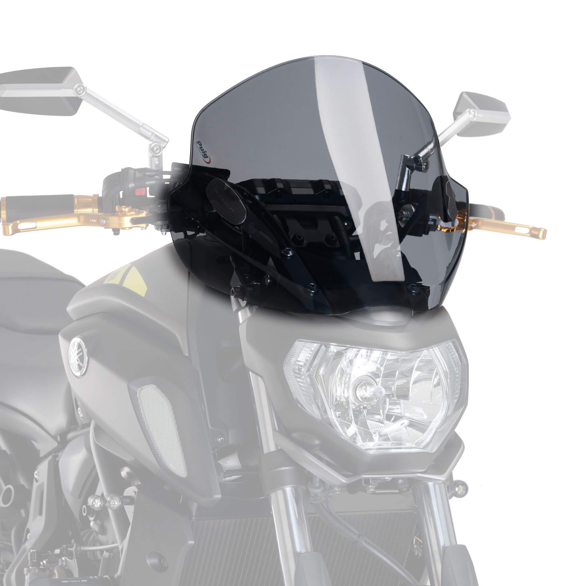 Puig Stream Screen | Dark Smoke | Husqvarna Nuda 900/R 2012>2014-M5022F-Screens-Pyramid Motorcycle Accessories