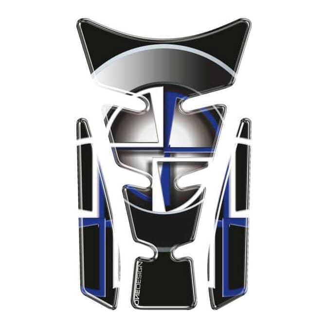Puig Tank Pad | Graphic Black/Blue-Tank Protection-Pyramid Motorcycle Accessories
