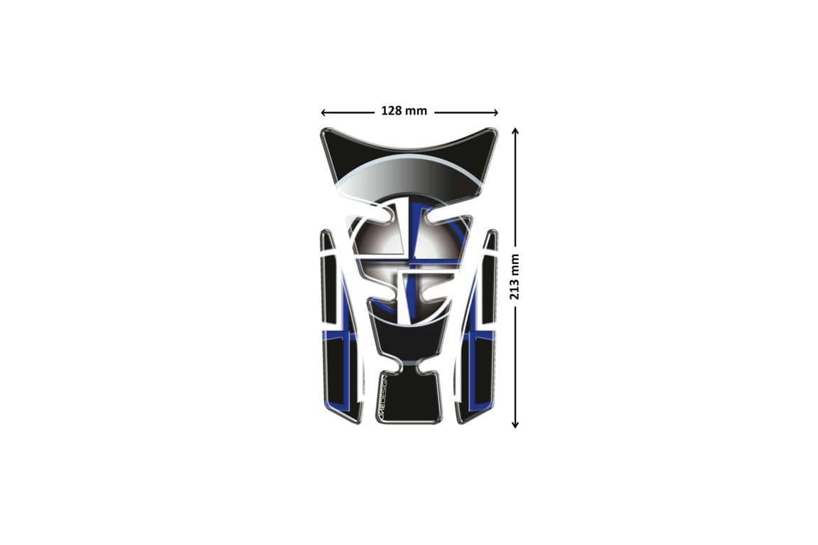 Puig Tank Pad | Graphic/Black/Blue-Tank Protection-Pyramid Motorcycle Accessories
