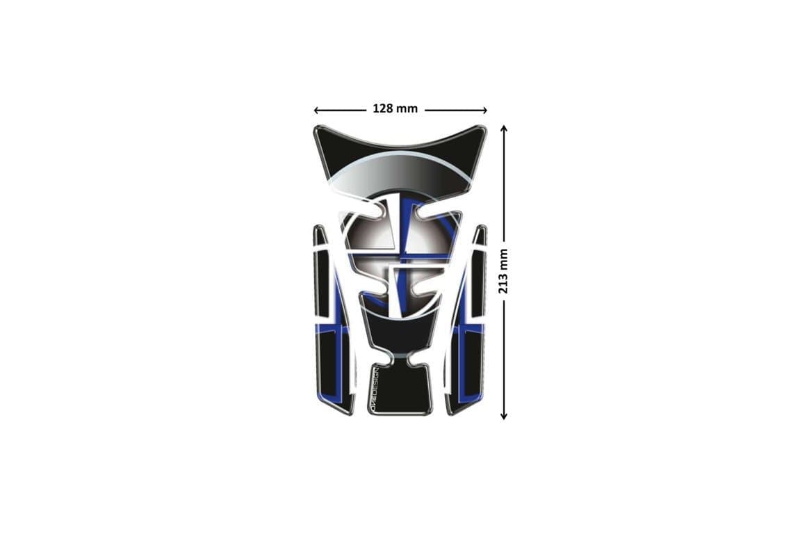 Puig Tank Pad | Graphic/Black/Blue-M4722A-Tank Protection-Pyramid Motorcycle Accessories