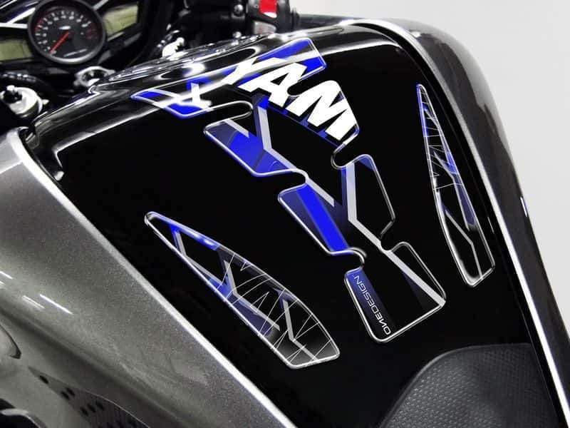 Puig Tank Pad | Graphic/Black/Blue-Tank Protection-Pyramid Motorcycle Accessories