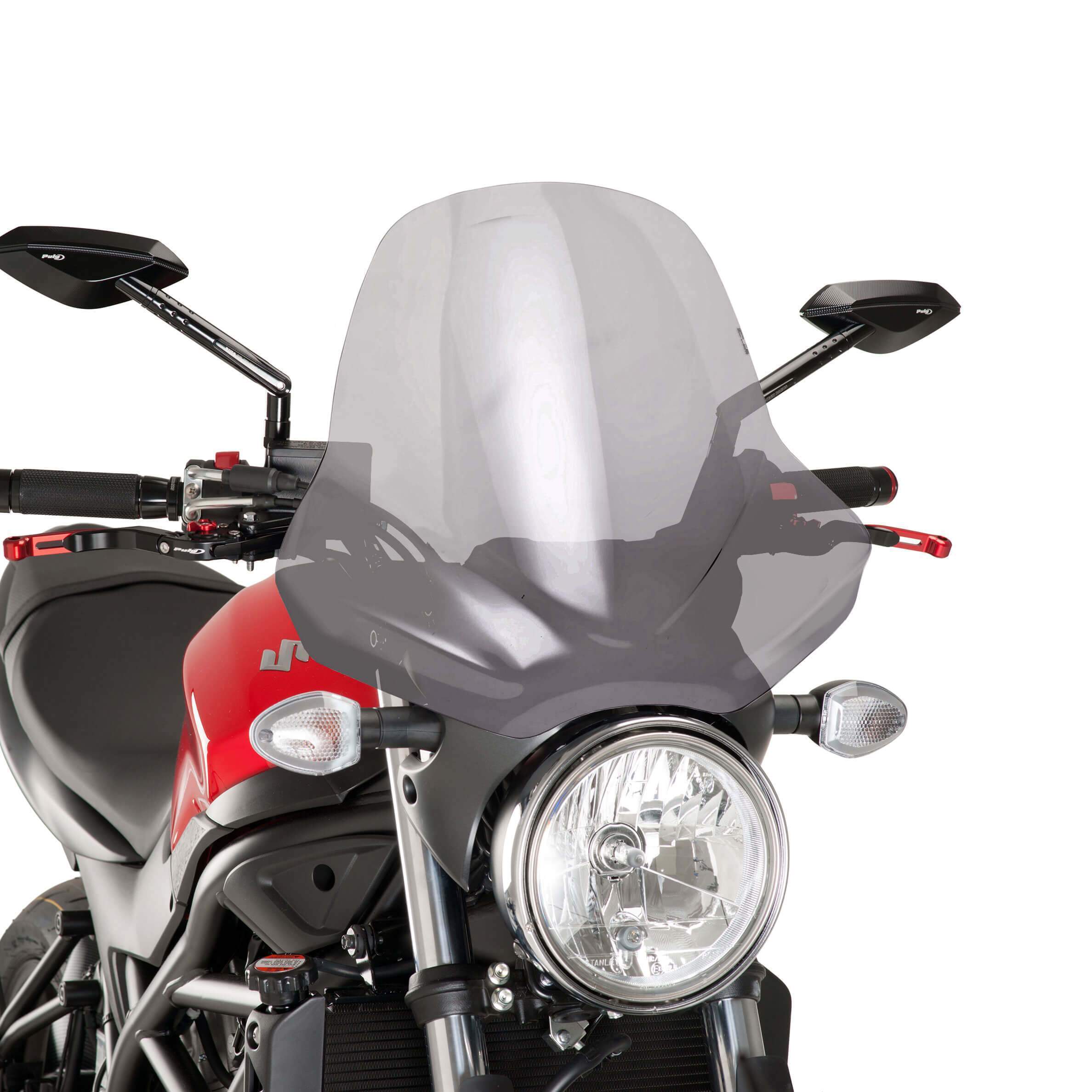 Puig Touring 2 Screen | Light Smoke | Ducati Scrambler Flat Track Pro 2015>Current-Screens-Pyramid Motorcycle Accessories