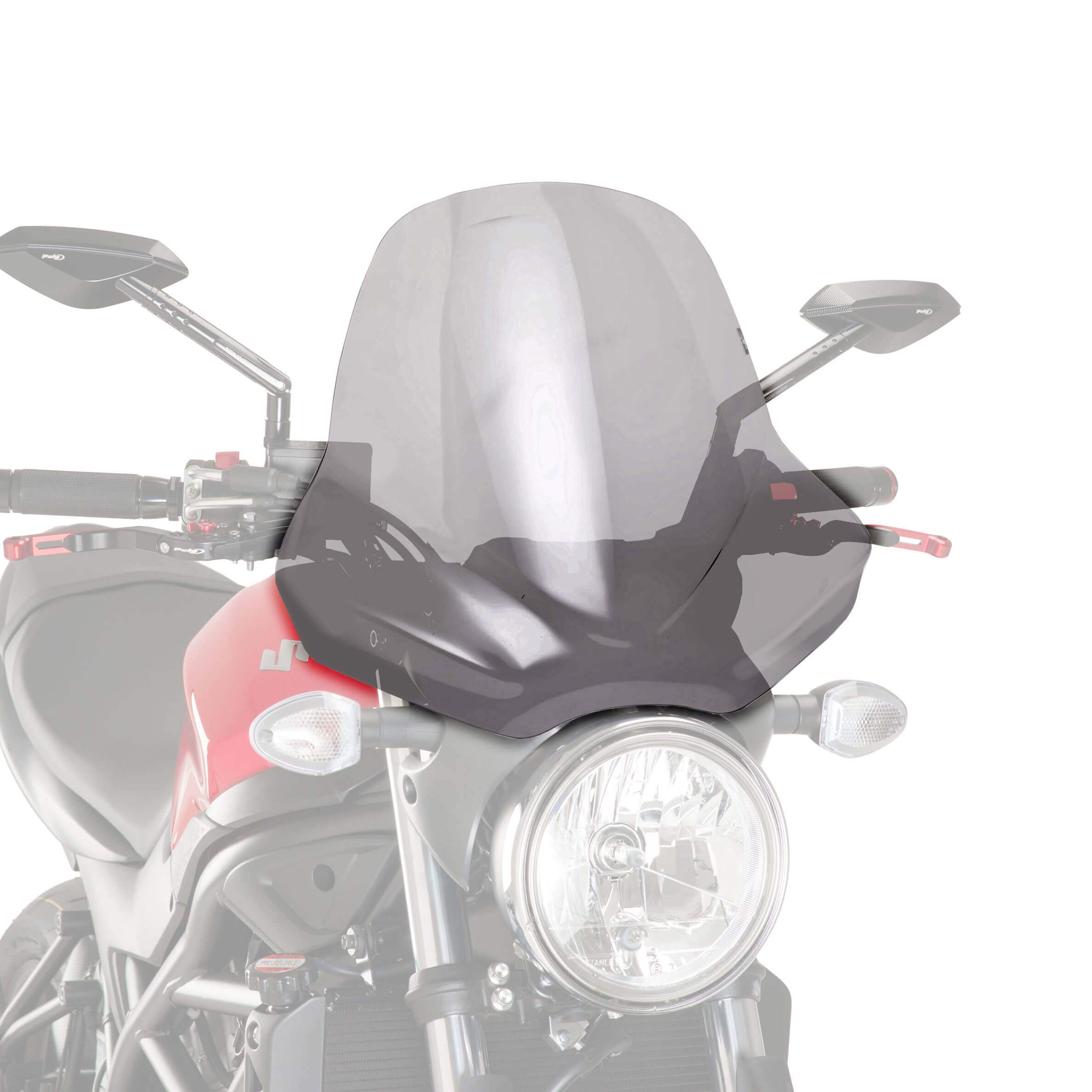 Puig Touring 2 Screen | Light Smoke | Ducati Scrambler Flat Track Pro 2015>Current-Screens-Pyramid Motorcycle Accessories