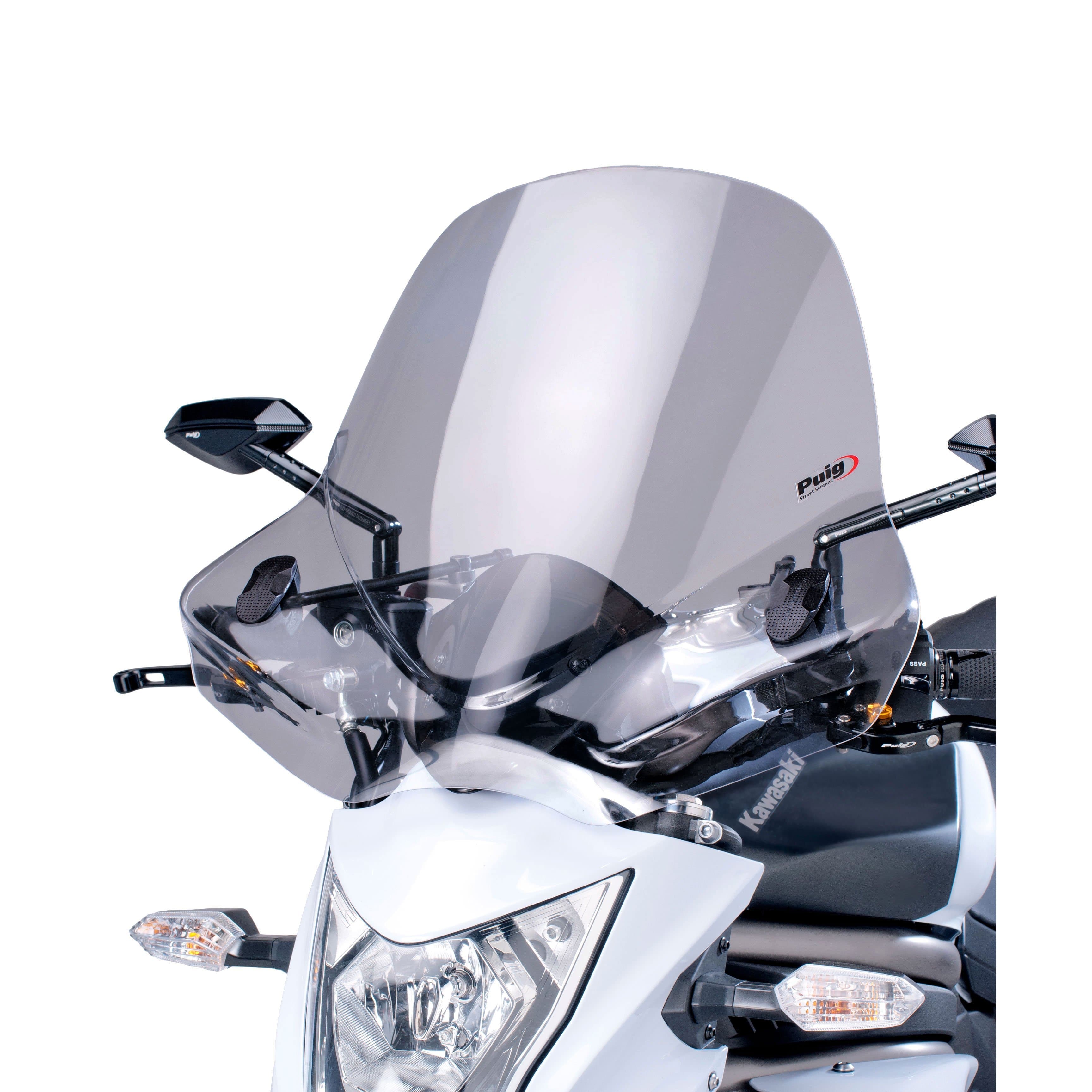 Puig Touring II Screen | Light Smoke | Kawasaki ER-6N 2012>2016-M6410H-Screens-Pyramid Motorcycle Accessories