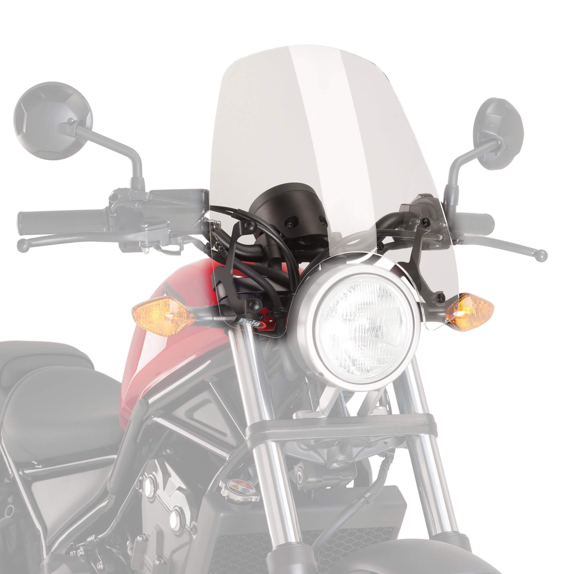 Puig Touring Screen | Clear | Honda CMX 500 Rebel 2017>Current-M9462W-Screens-Pyramid Motorcycle Accessories