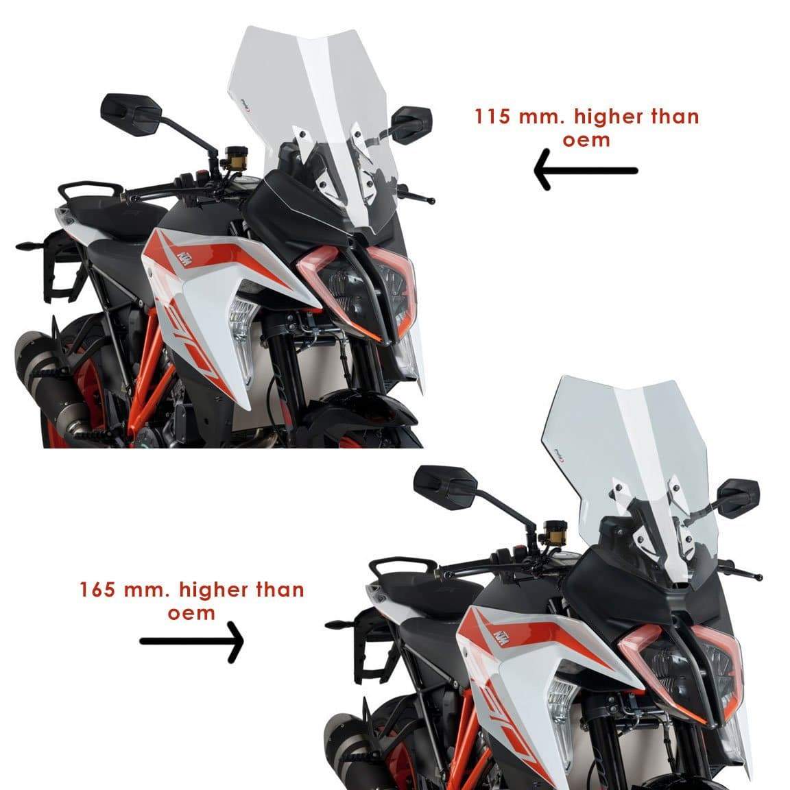 Puig Touring Screen | Clear | KTM 1290 Super Duke GT 2019>Current-Screens-Pyramid Motorcycle Accessories