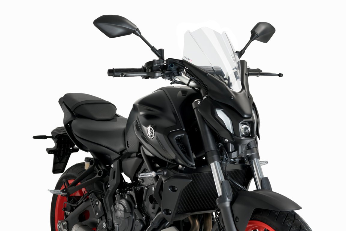 Puig Touring Screen | Clear | Yamaha MT-07 2021>2024-Screens-Pyramid Motorcycle Accessories