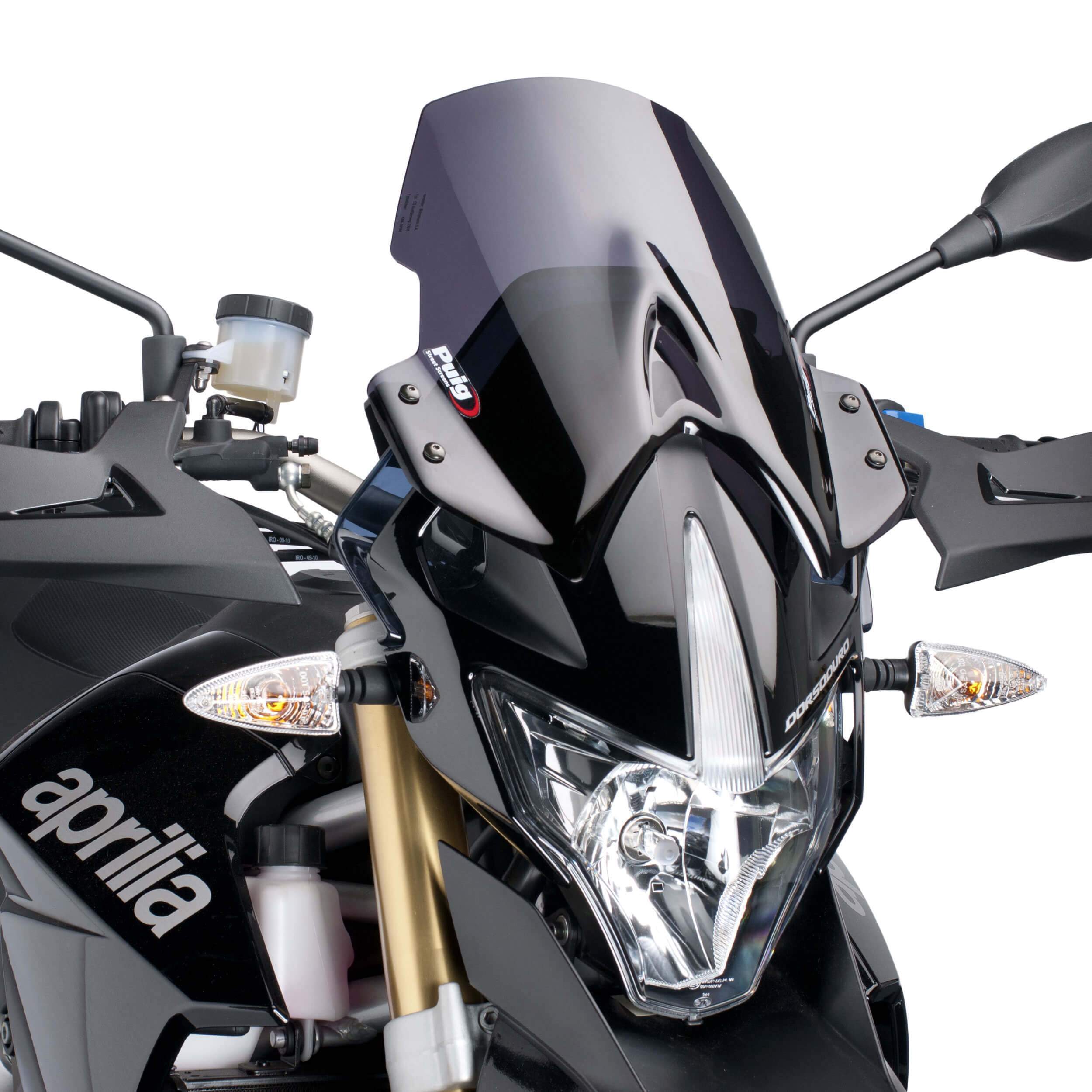 Puig Touring Screen | Dark Smoke | Aprilia Dorsoduro 750 2009>2016-Screens-Pyramid Motorcycle Accessories