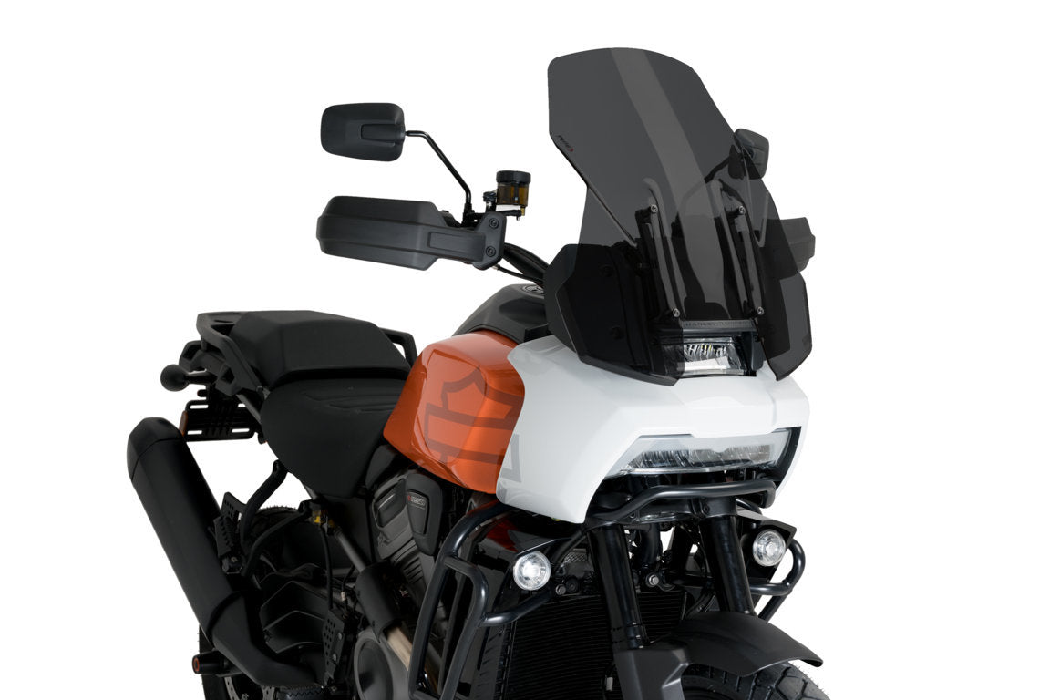 Puig Touring Screen | Dark Smoke | Harley Davidson Pan America 1250 2021>Current-Screens-Pyramid Motorcycle Accessories