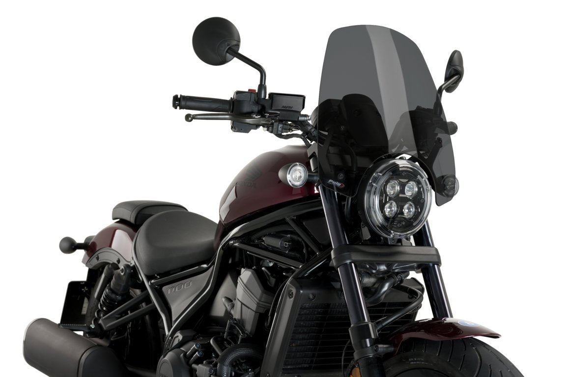 Puig Touring Screen | Dark Smoke | Honda CMX 1100 Rebel 2021>Current -   Pyramid Motorcycle Accessories