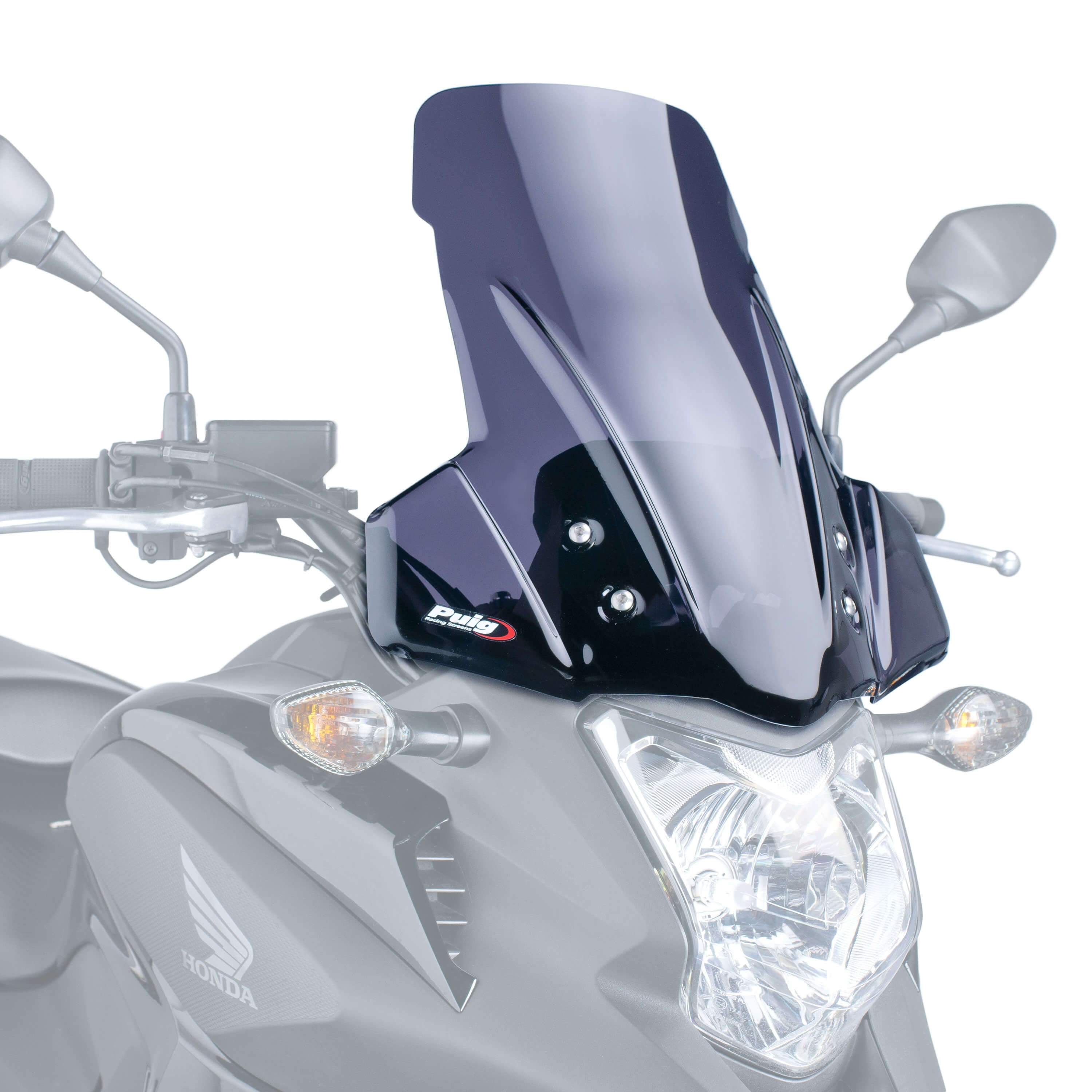 Puig Touring Screen | Dark Smoke | Honda NC 700 X 2012>2013-Screens-Pyramid Motorcycle Accessories