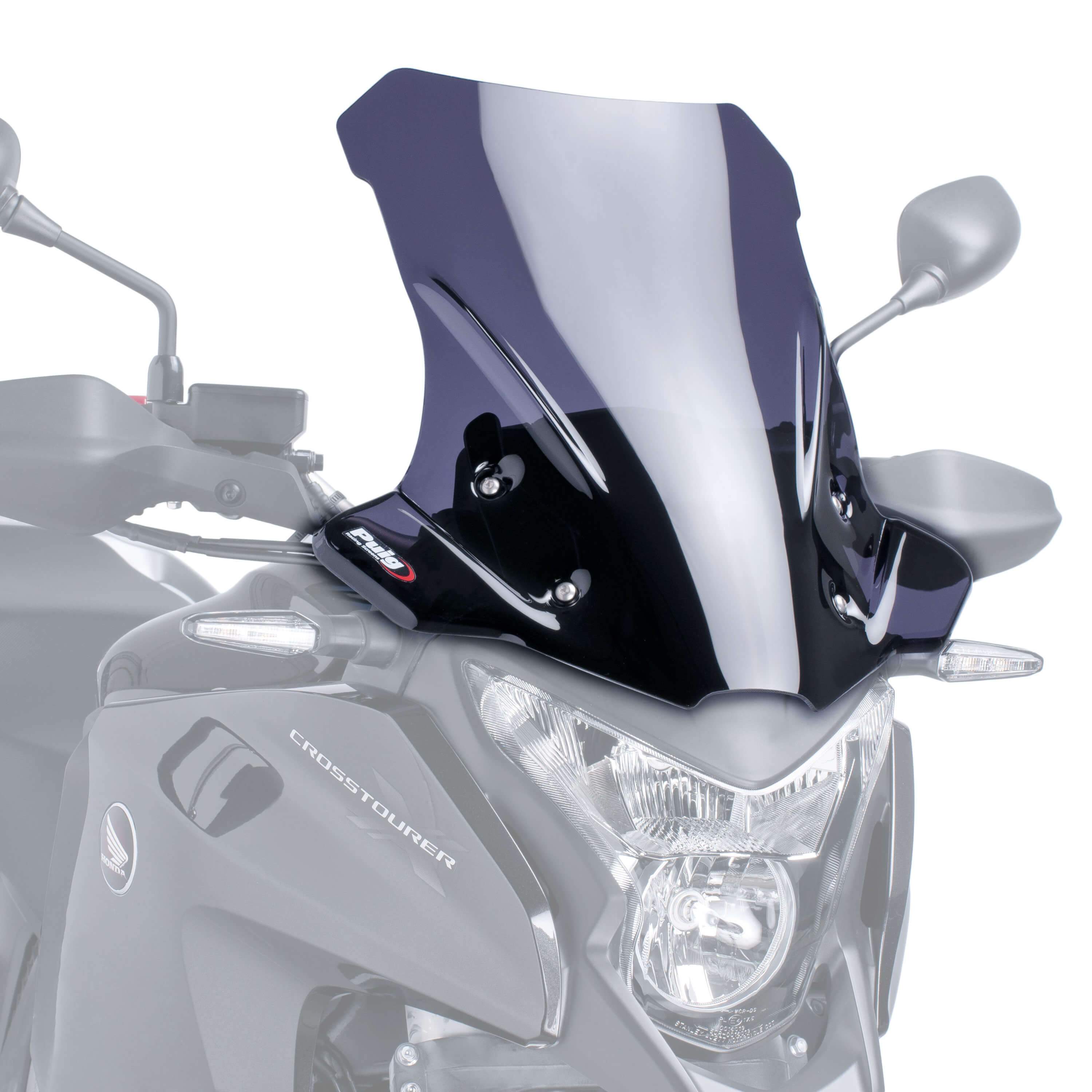 Puig Touring Screen | Dark Smoke | Honda VFR 1200 X Crosstourer 2012>2015-Screens-Pyramid Motorcycle Accessories