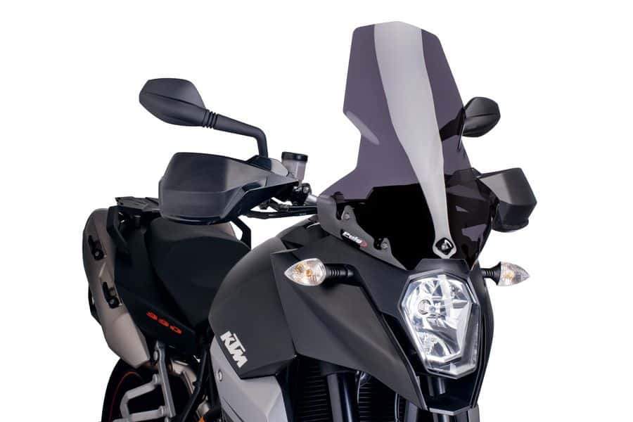 Puig Touring Screen | Dark Smoke | KTM 990 Supermoto T 2009>2012-Screens-Pyramid Motorcycle Accessories