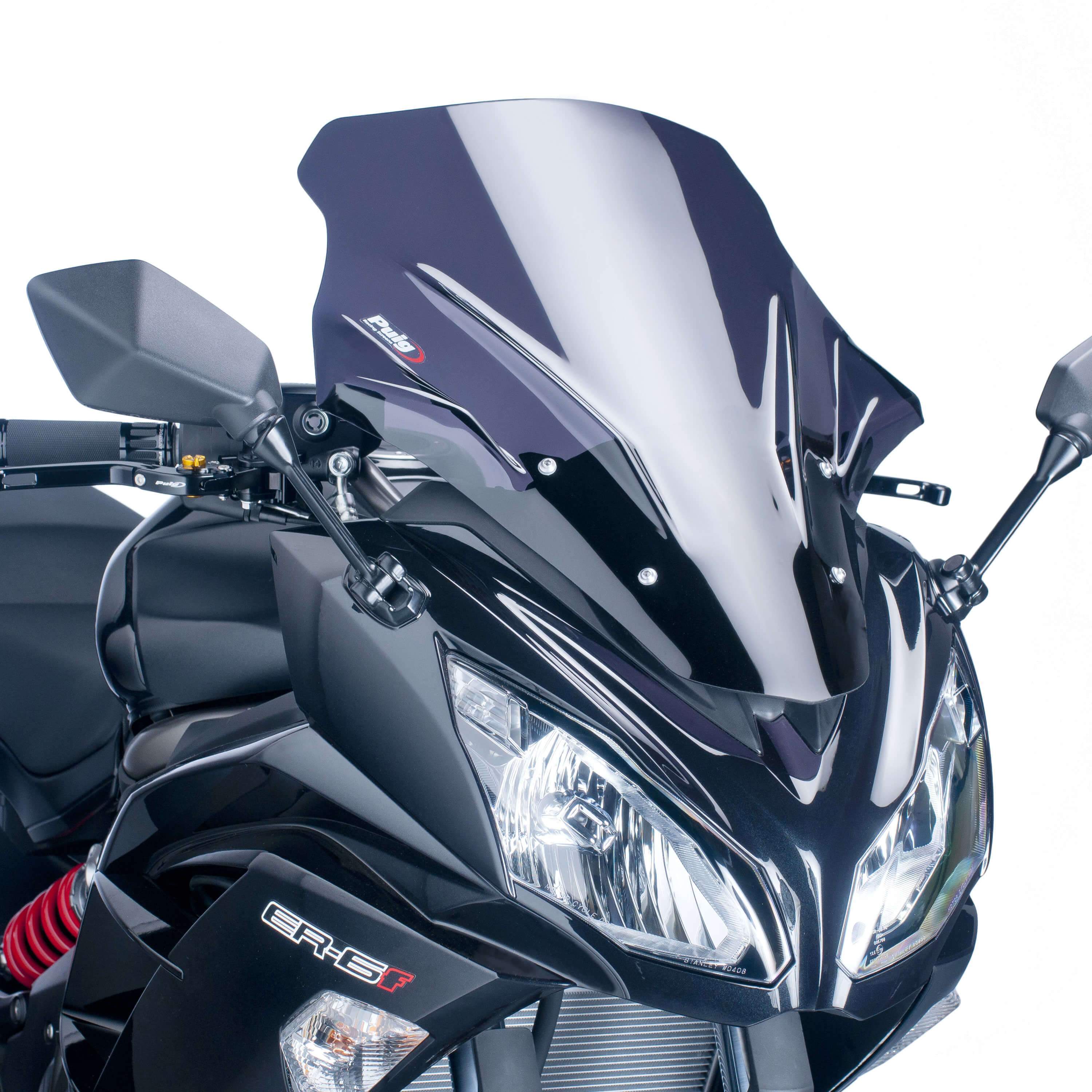 Puig Touring Screen | Dark Smoke | Kawasaki ER-6F 2012>2016-M5998F-Screens-Pyramid Motorcycle Accessories