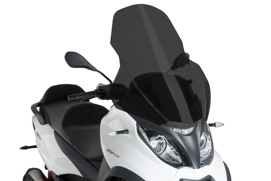 Puig Touring Screen | Dark Smoke | Piaggio MP3 350 2018>Current -   Pyramid Motorcycle Accessories