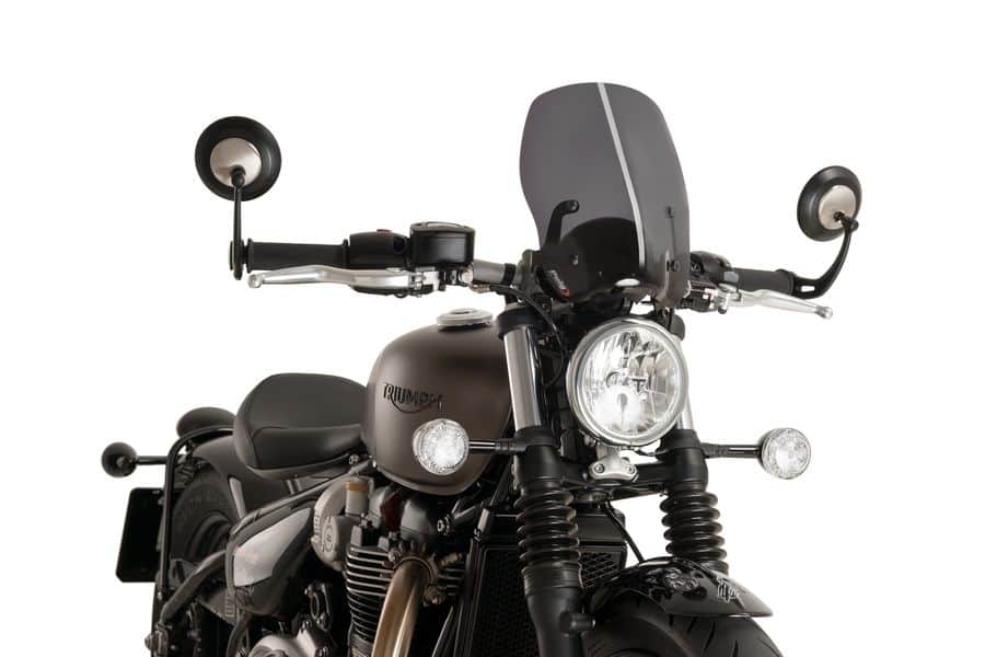 Puig Touring Screen | Dark Smoke | Triumph Bonneville Bobber 2017>2021 -  Shop name