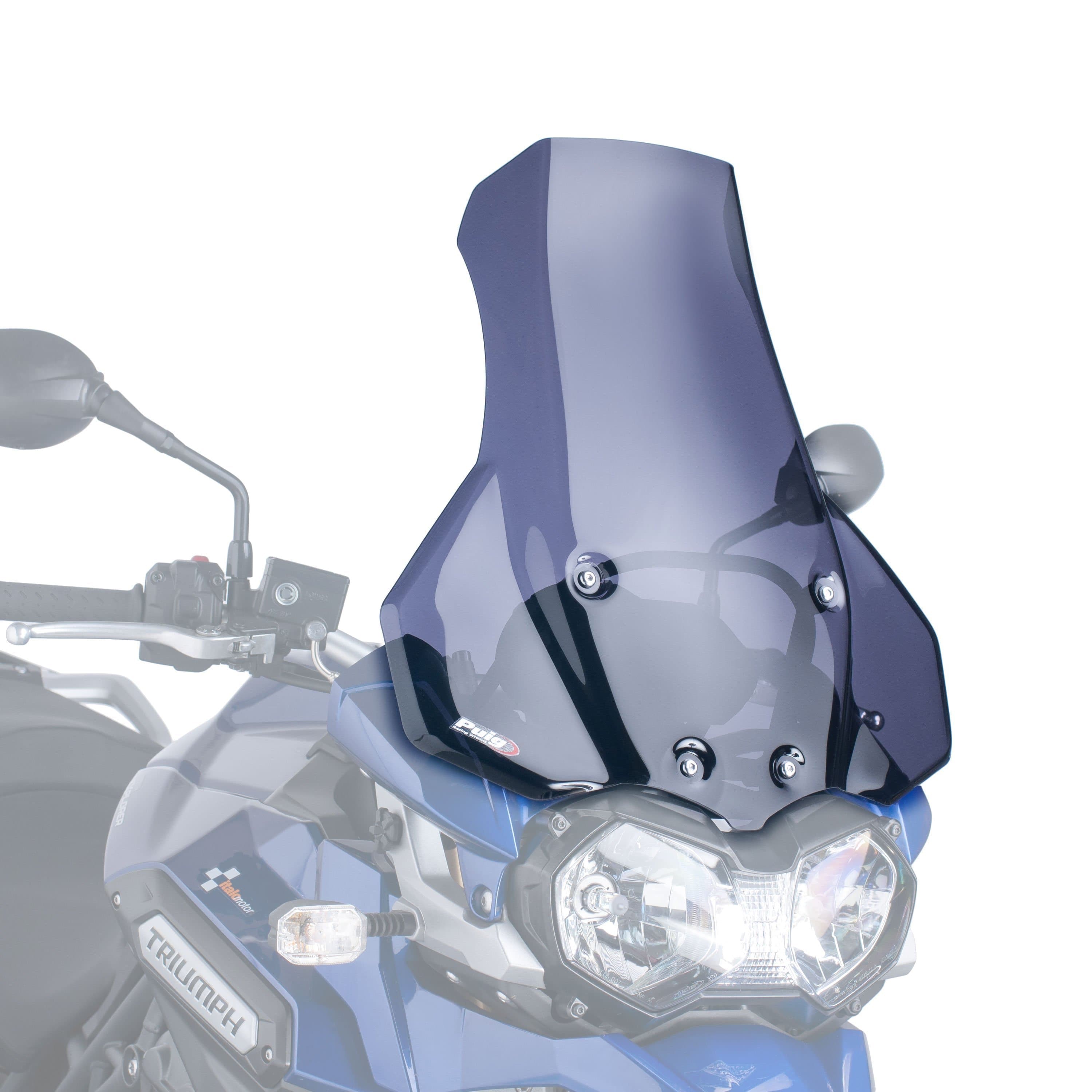 Puig Touring Screen | Dark Smoke | Triumph Explorer 1200 XC/XCX/XRA/Low 2012>2015-Screens-Pyramid Motorcycle Accessories