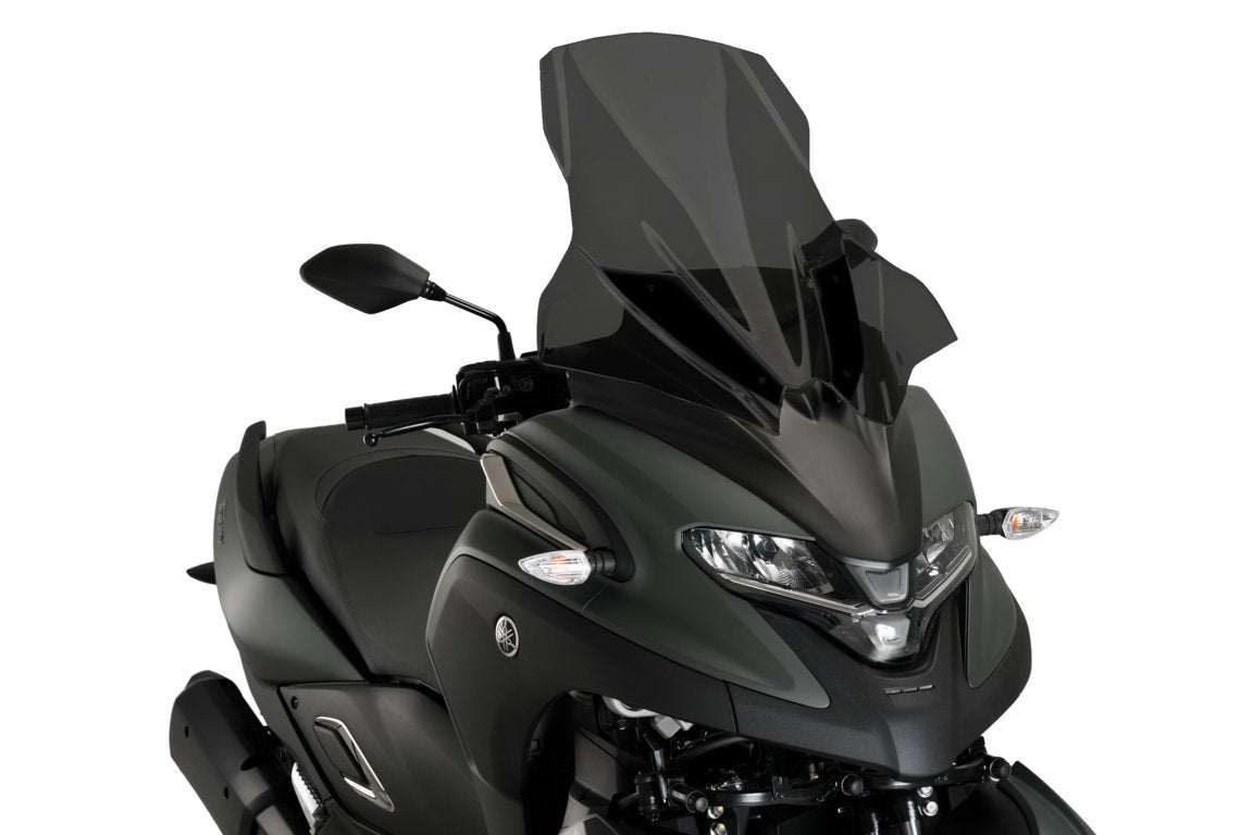 Puig Touring Screen | Dark Smoke | Yamaha Tricity 300 2020>Current -   Pyramid Motorcycle Accessories