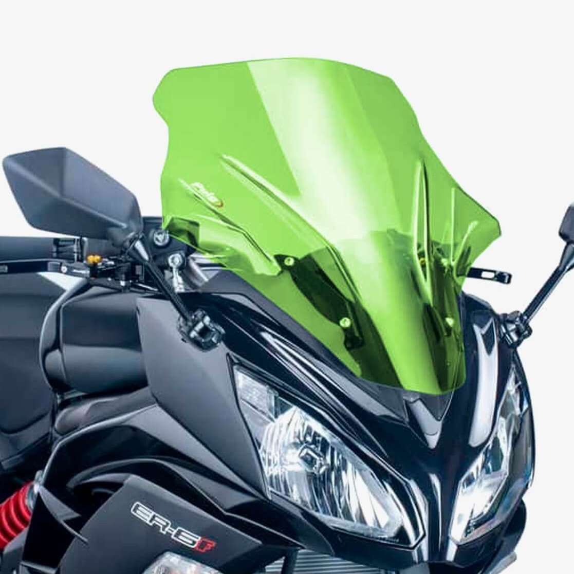 Puig Touring Screen | Green | Kawasaki ER-6F 2012>2016-M5998V-Screens-Pyramid Motorcycle Accessories