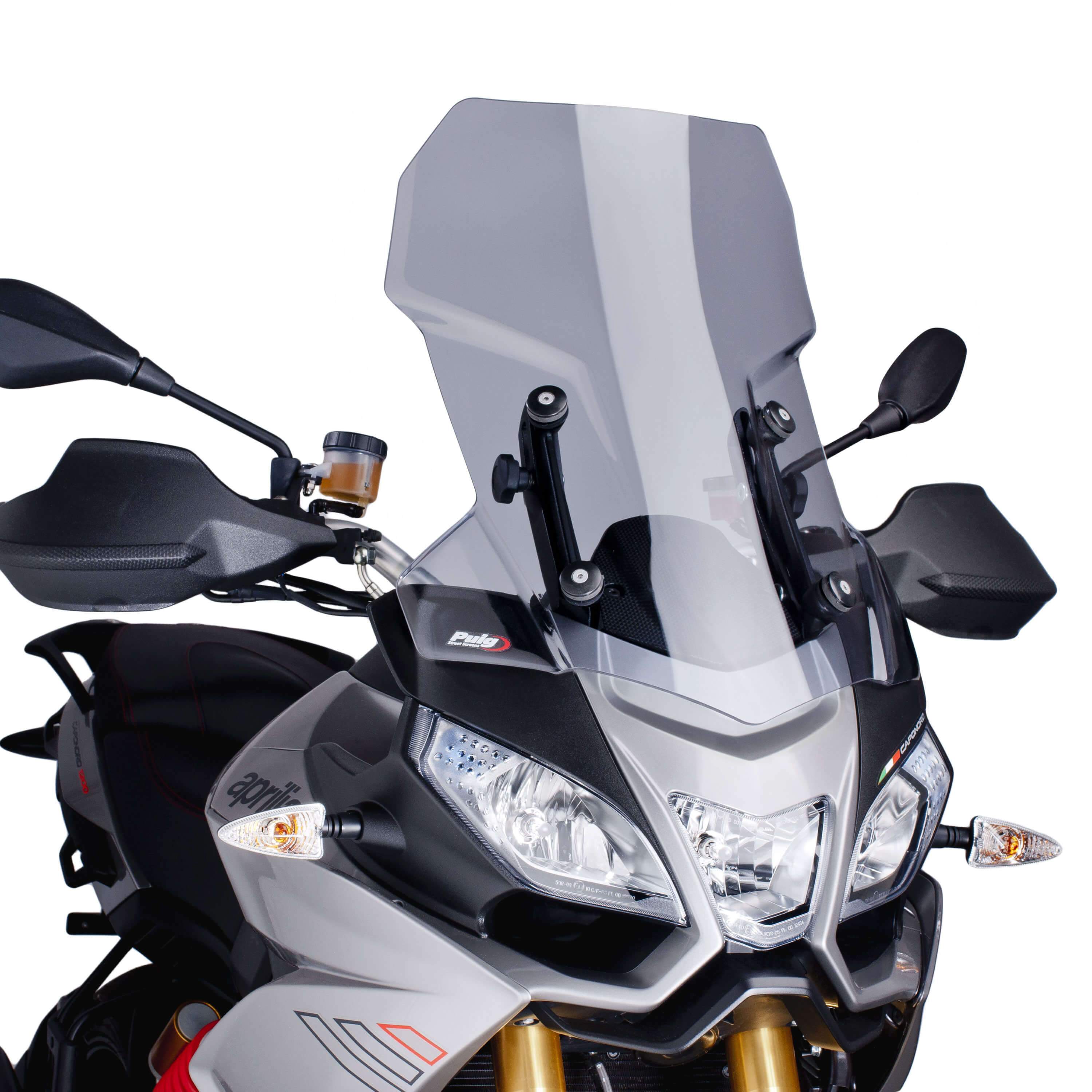 Puig Touring Screen | Light Smoke | Aprilia Caponord 1200 Rally 2015>2017-M6484H-Screens-Pyramid Motorcycle Accessories