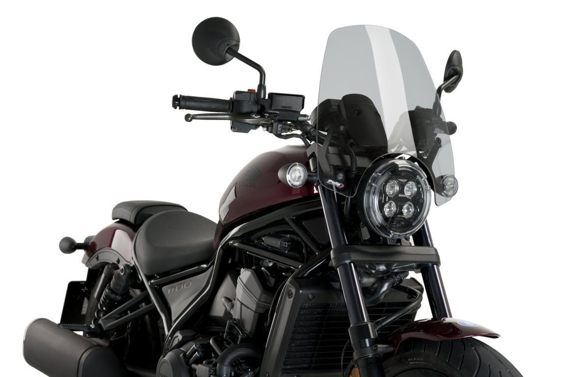 Puig Touring Screen | Light Smoke | Honda CMX 1100 Rebel 2021>Current -   Pyramid Motorcycle Accessories