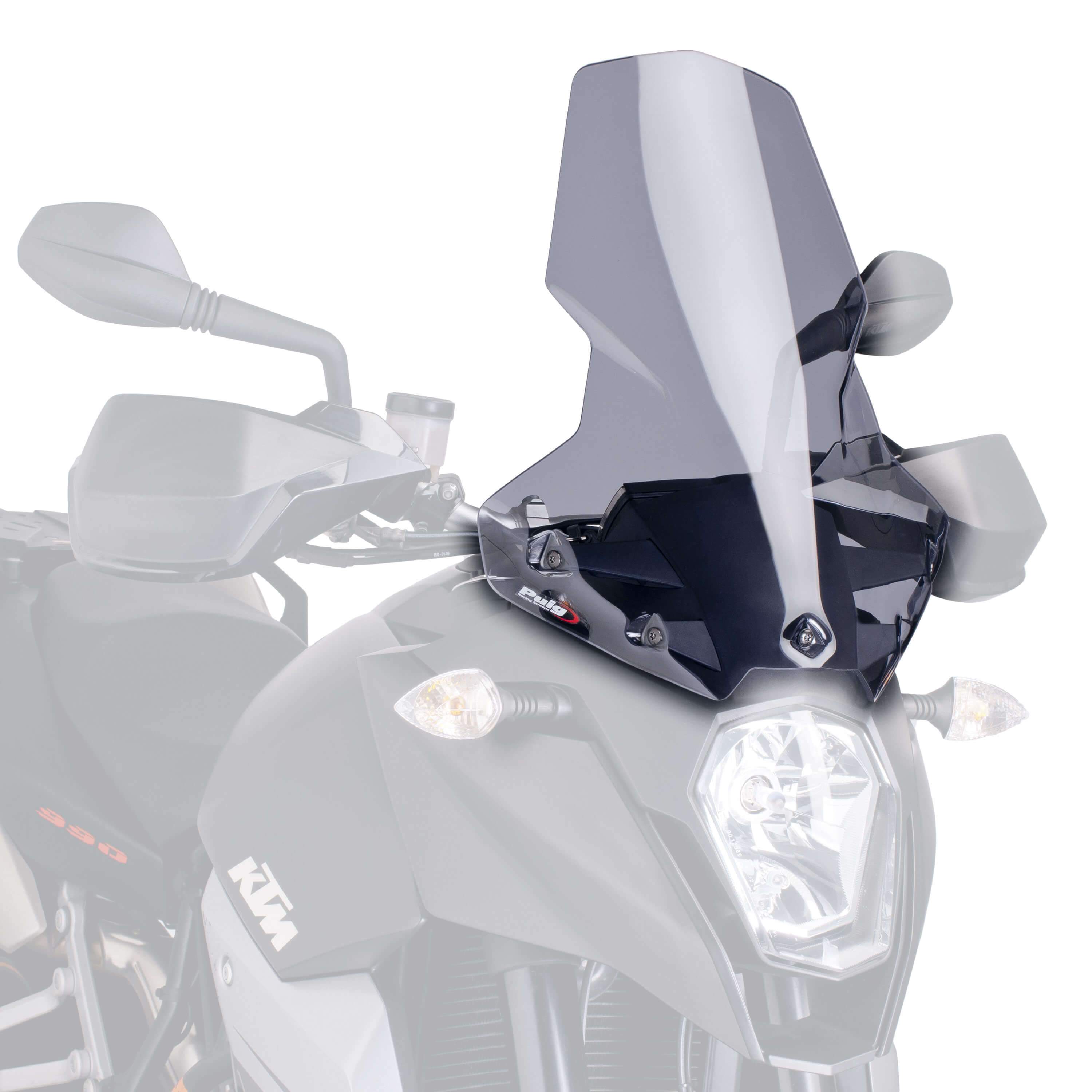 Puig Touring Screen | Light Smoke | KTM 990 Supermoto T 2009>2012-Screens-Pyramid Motorcycle Accessories