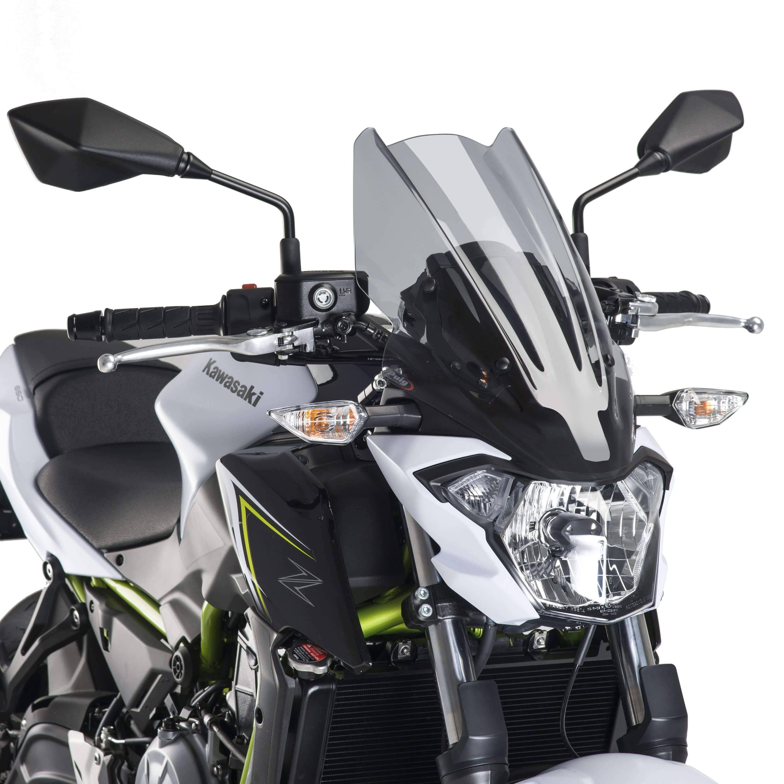 Puig Touring Screen | Light Smoke | Kawasaki Z 650 2017>2019-M9369H-Screens-Pyramid Motorcycle Accessories