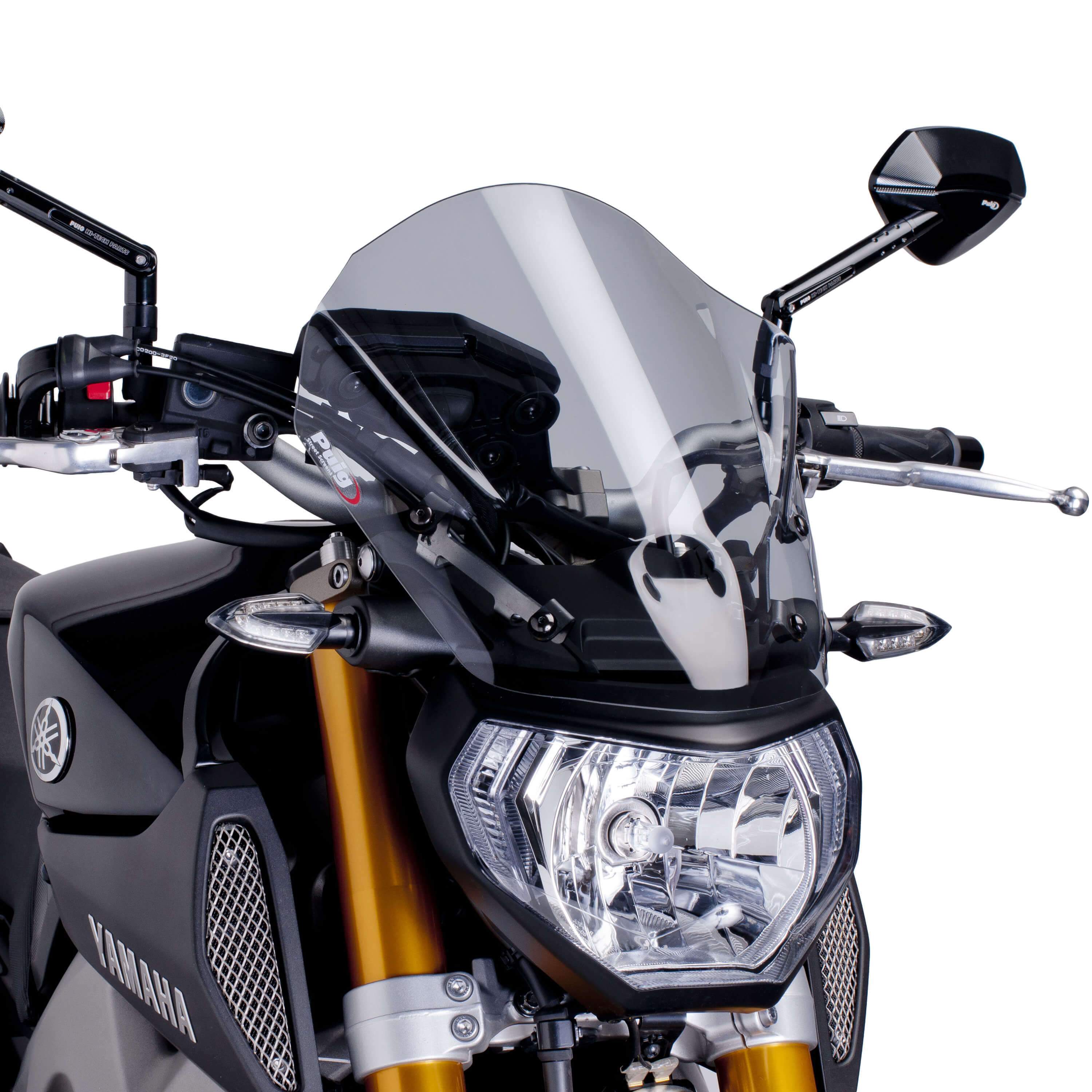 Puig Touring Screen | Light Smoke | Yamaha MT-09 2013>2016-M6861H-Screens-Pyramid Motorcycle Accessories