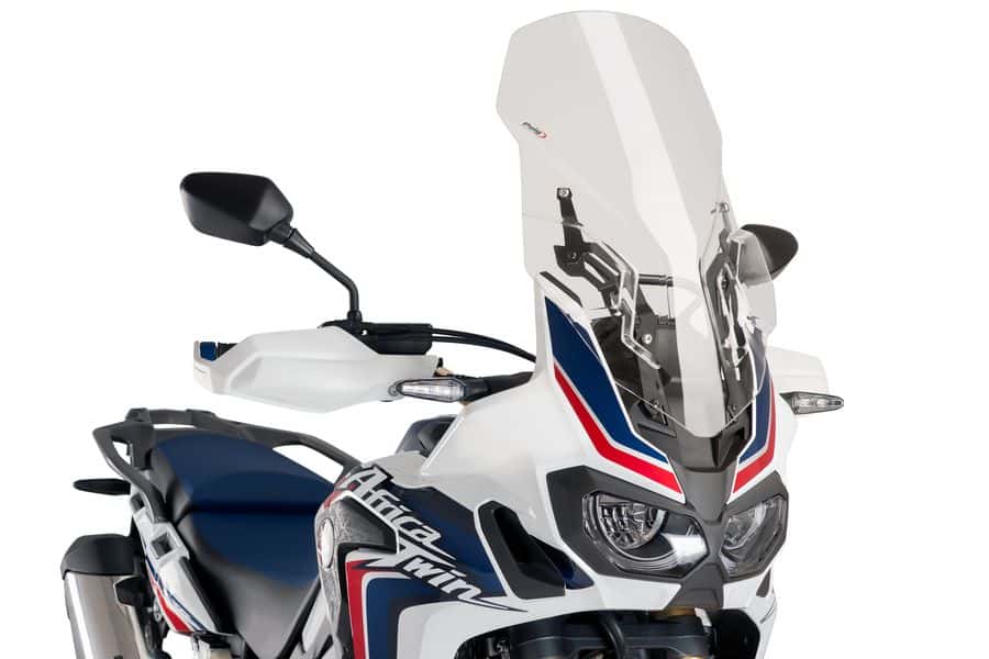 Puig Touring Screen and Support Arm | Clear | Honda CRF 1000 L Africa Twin 2016>2019-M9156W-Screens-Pyramid Motorcycle Accessories