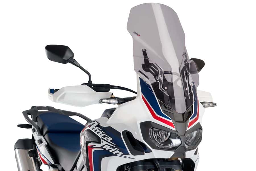 Puig Touring Screen and Support Arm | Light Smoke | Honda CRF 1000 L Africa Twin 2016>2019-M9156H-Screens-Pyramid Motorcycle Accessories