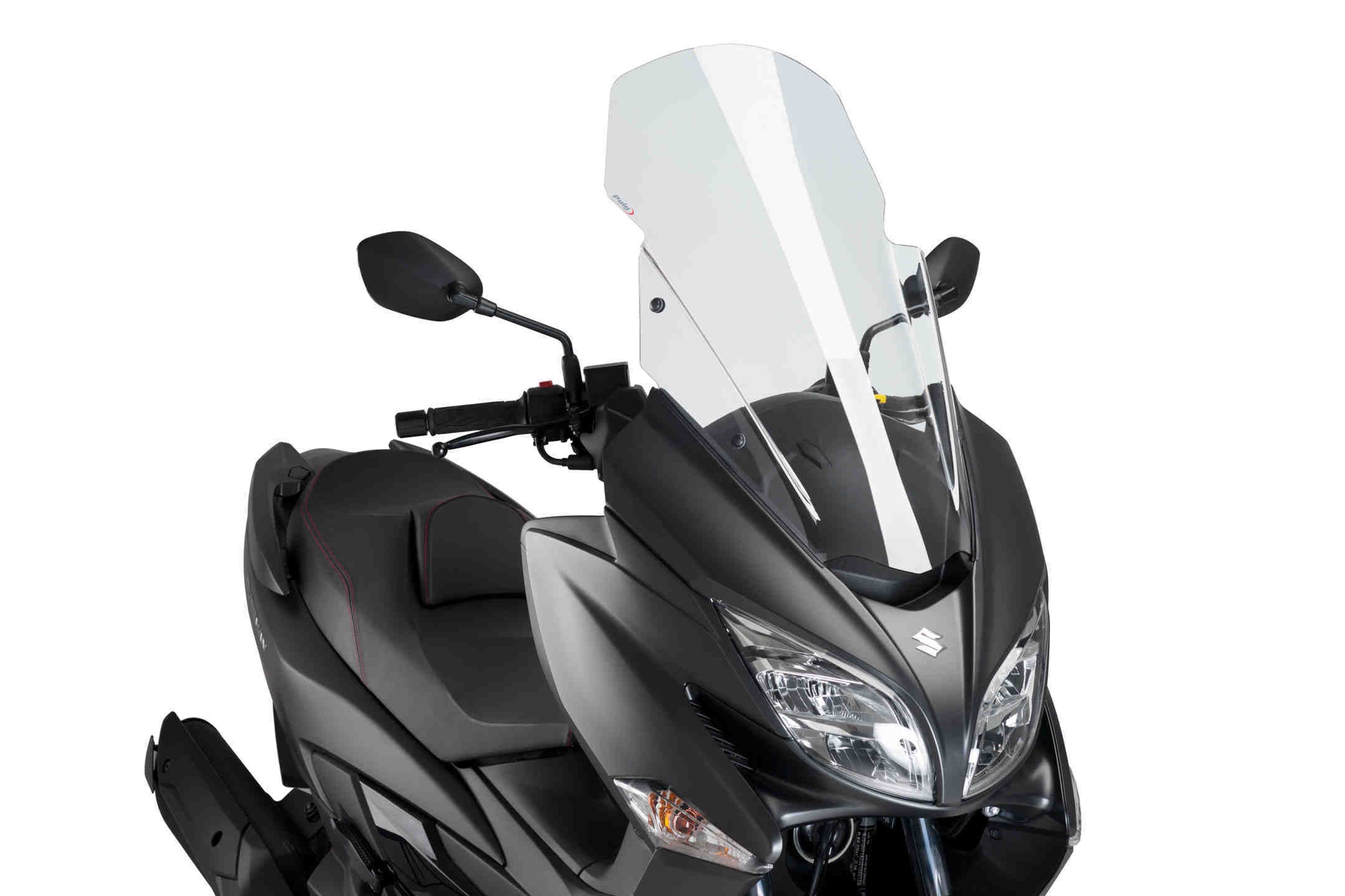 Puig Touring Screen w/ Removable Handguards | Clear | Suzuki Burgman 400 2017>Current -   Pyramid Motorcycle Accessories