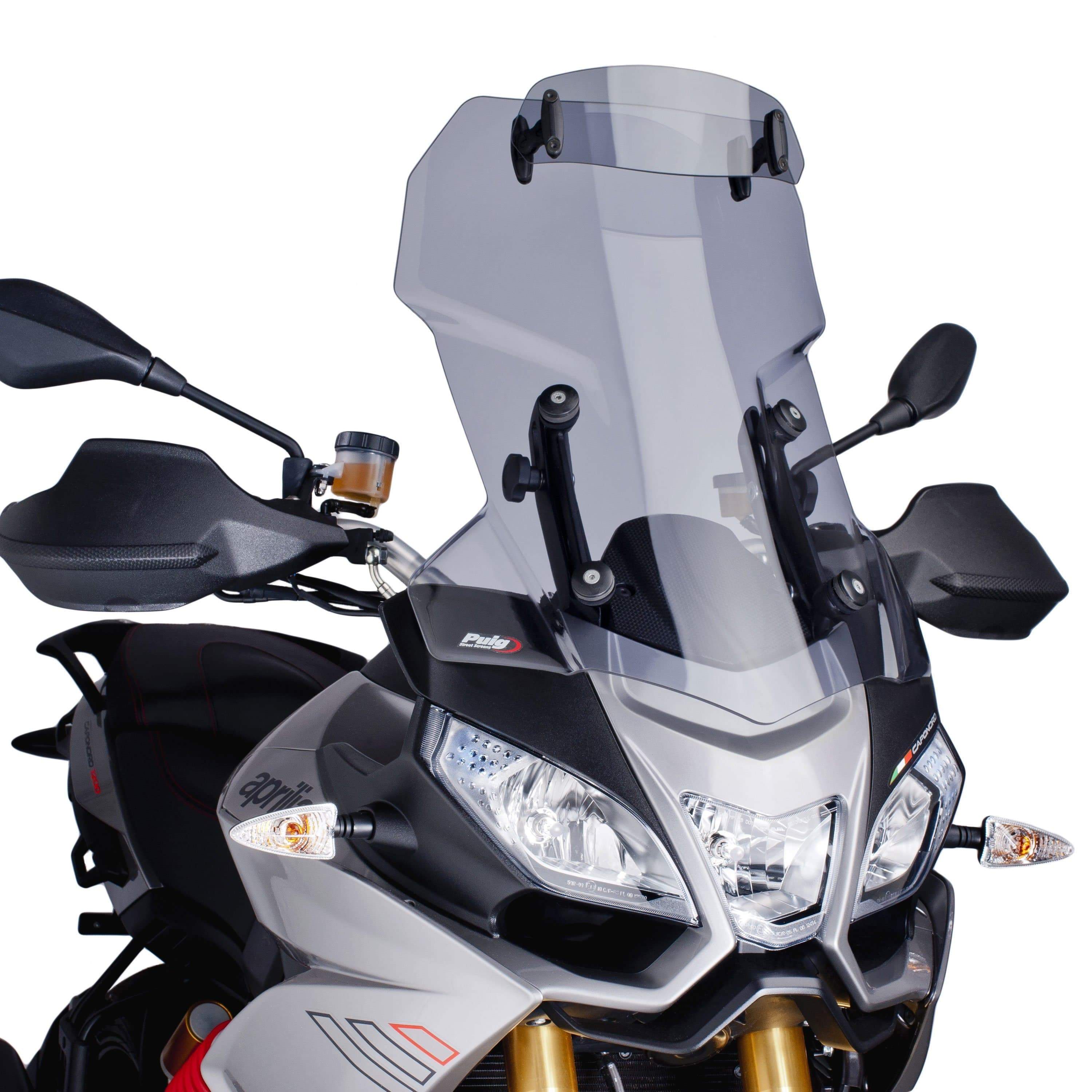 Puig Touring Screen with Visor | Light Smoke | Aprilia Caponord 1200 2013>2017-M6502H-Screens-Pyramid Motorcycle Accessories