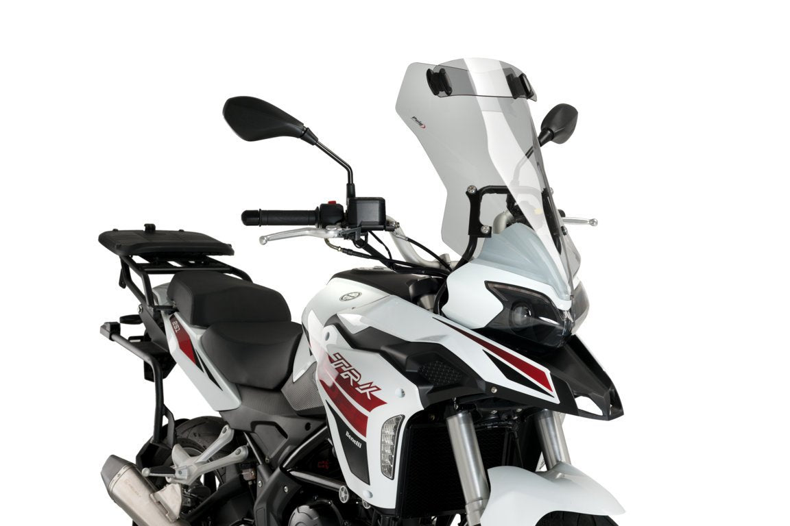 Puig Touring Screen with Visor | Light Smoke | Benelli TRK 251 2020>Current -   Pyramid Motorcycle Accessories