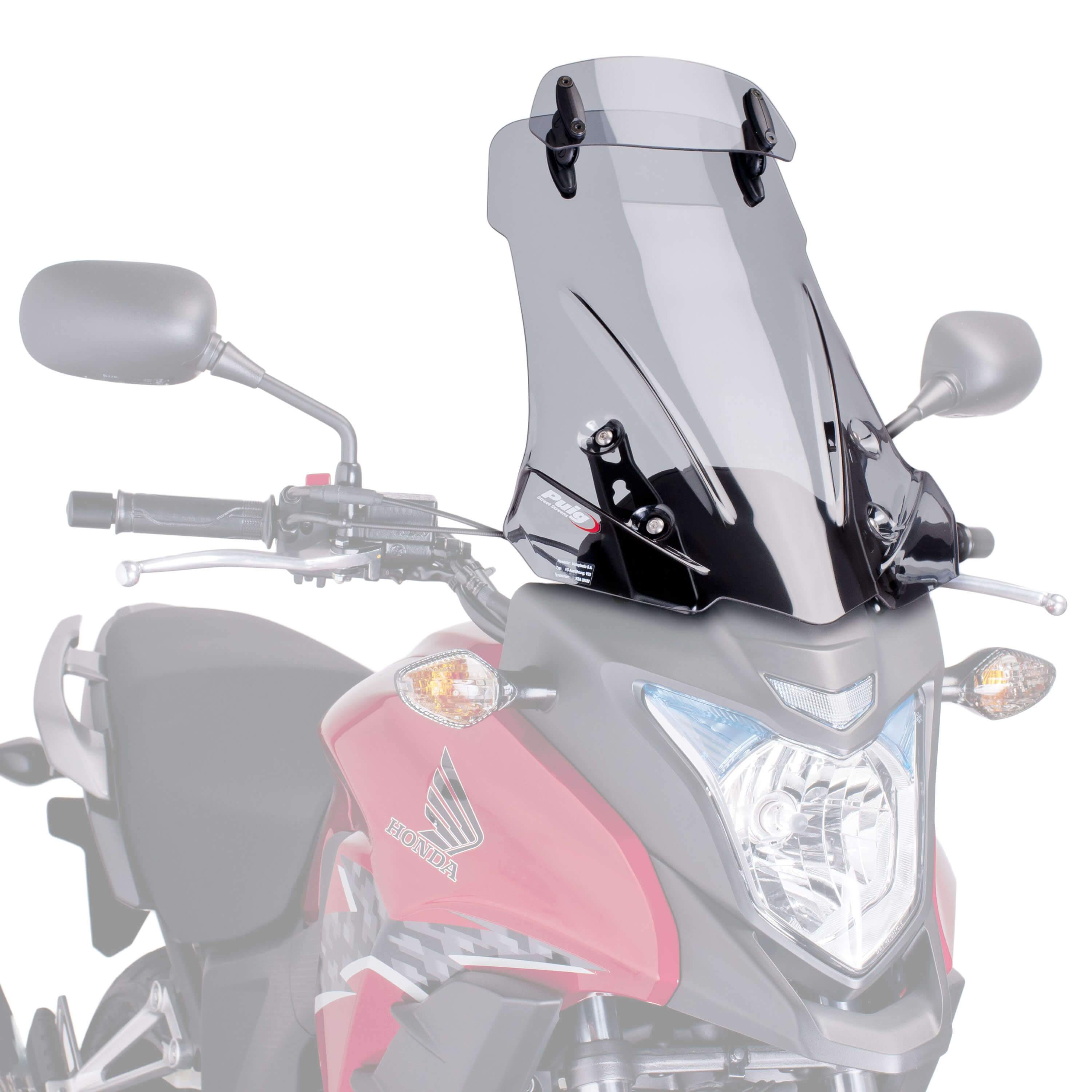 Puig Touring Screen with Visor | Light Smoke | Honda CB 500 X 2013>2015-M6992H-Screens-Pyramid Motorcycle Accessories