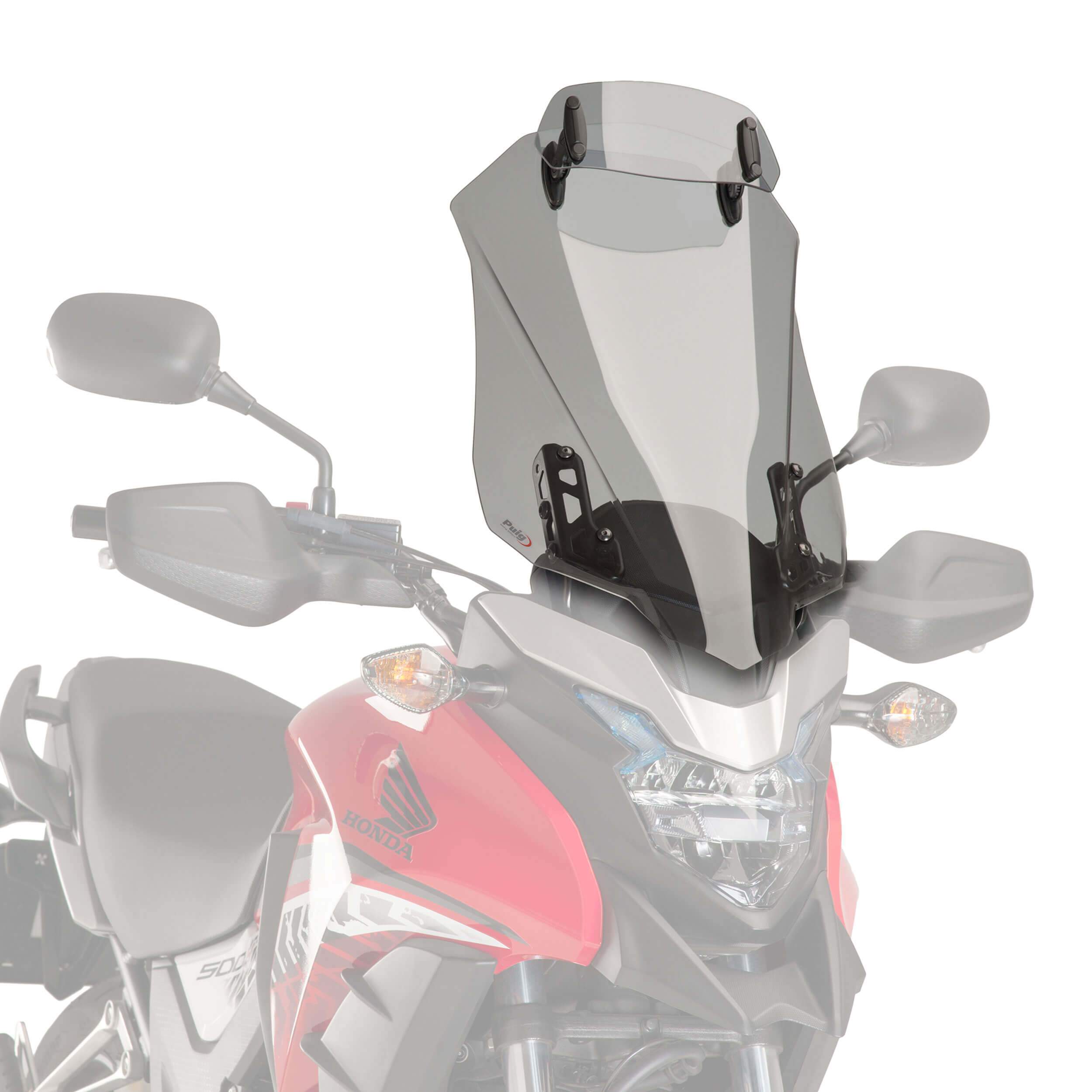 Puig Touring Screen with Visor | Light Smoke | Honda CB 500 X 2016>Current-M8902H-Screens-Pyramid Motorcycle Accessories