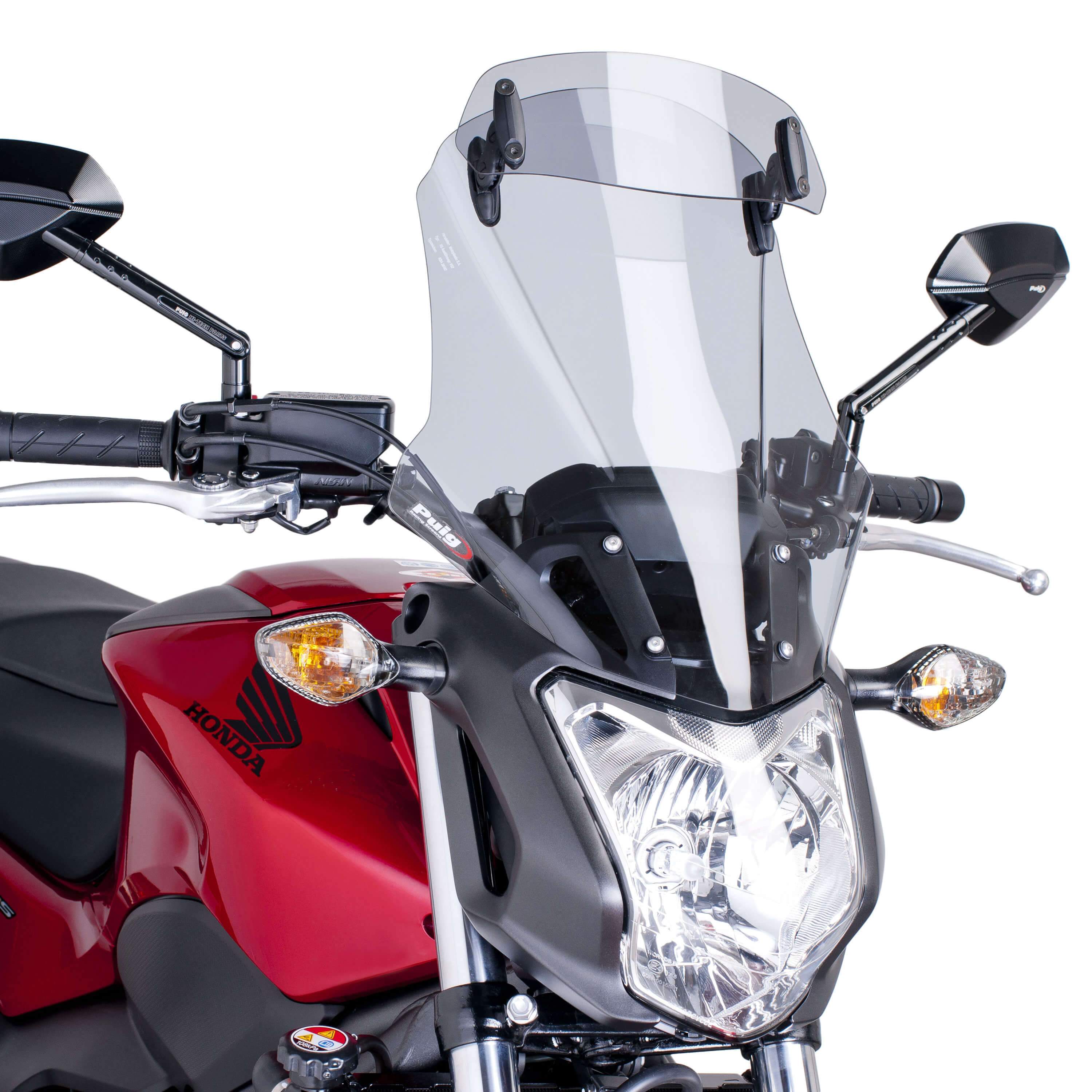 Puig Touring Screen with Visor | Light Smoke | Honda NC 700 S 2012>2013-Screens-Pyramid Motorcycle Accessories