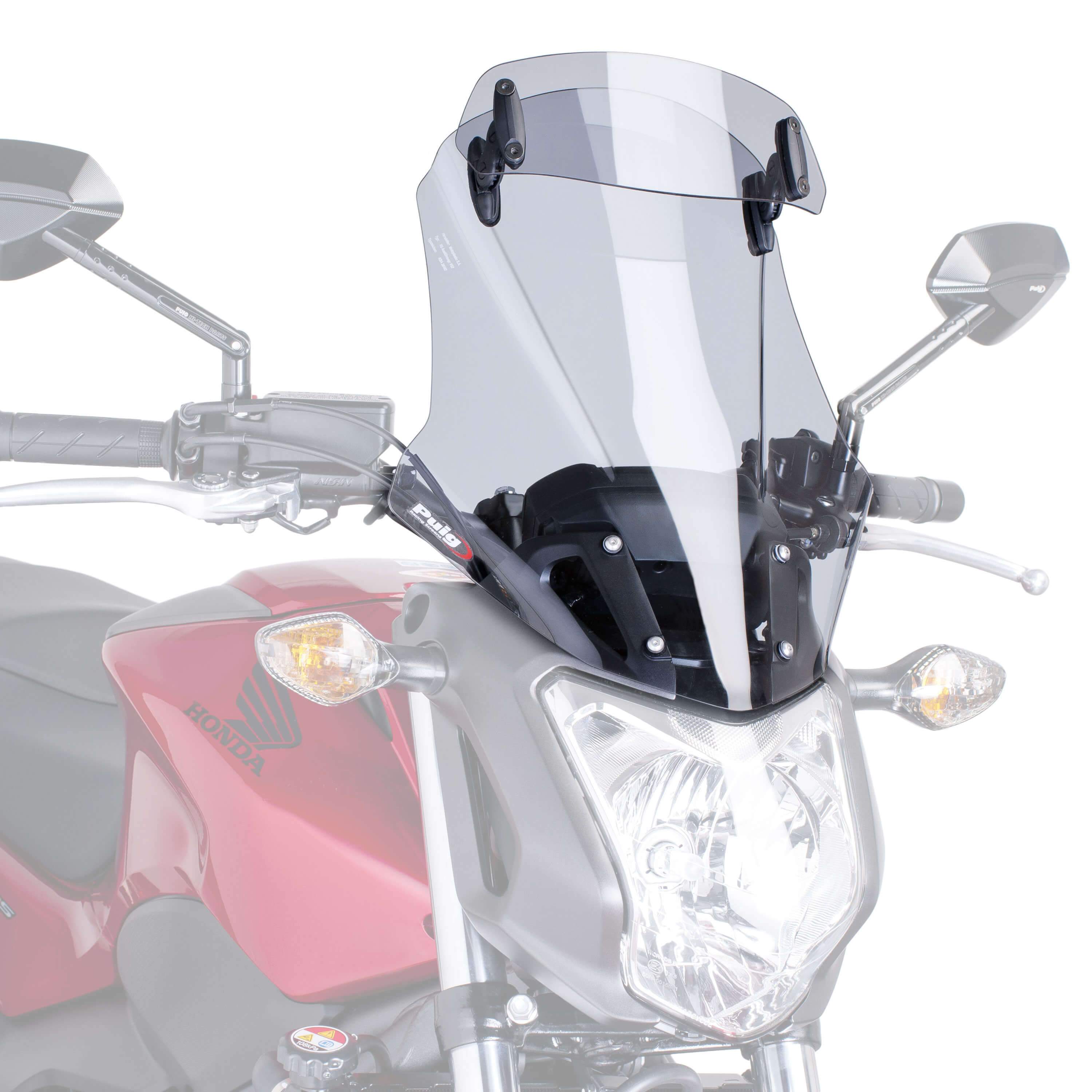 Puig Touring Screen with Visor | Light Smoke | Honda NC 700 S 2012>2013-M6001H-Screens-Pyramid Motorcycle Accessories