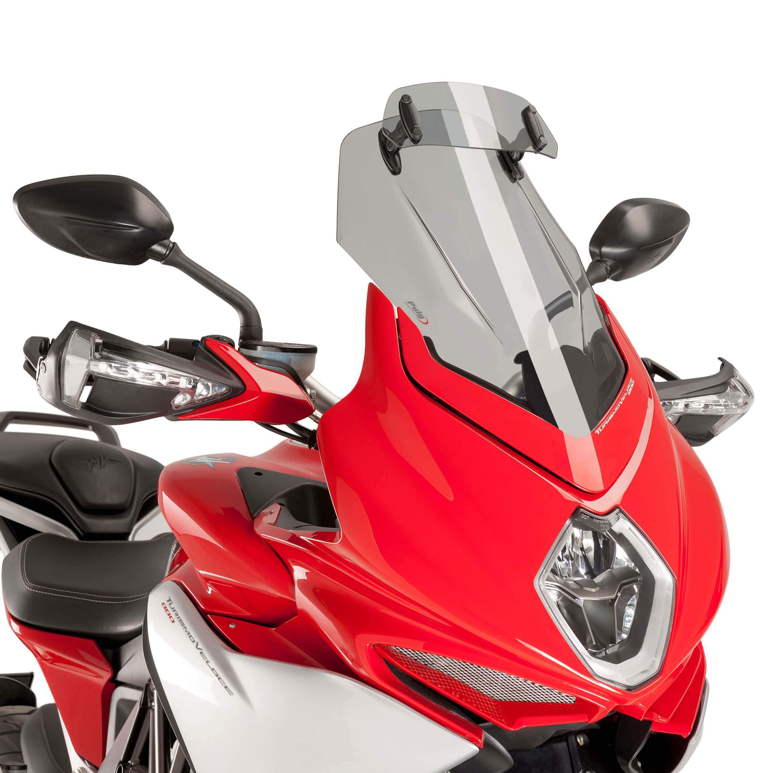 Puig Touring Screen with Visor | Light Smoke | MV Agusta Turismo Veloce 800/Lusso 2014>Current-M7018H-Screens-Pyramid Motorcycle Accessories