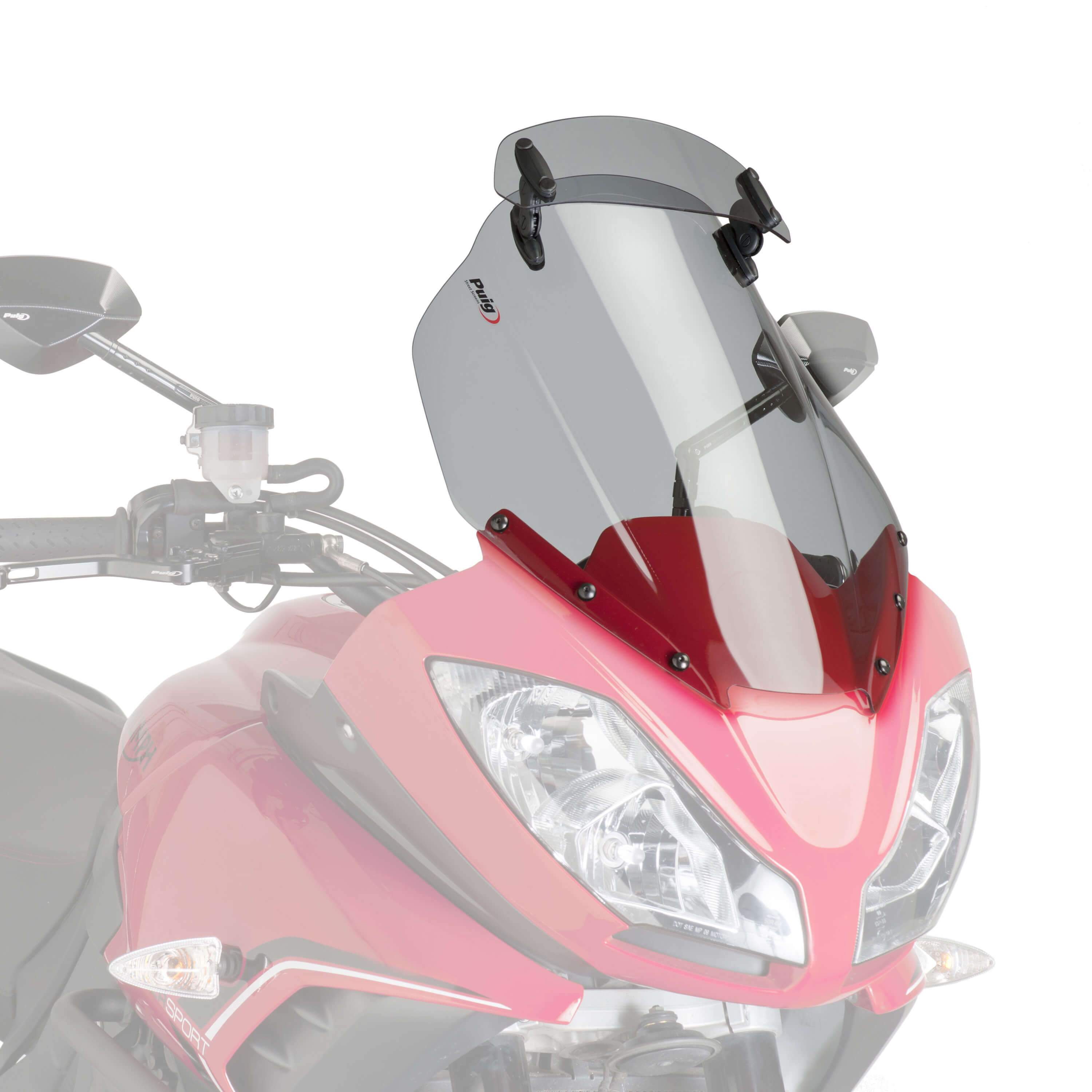 Puig Touring Screen with Visor | Light Smoke | Triumph Tiger 1050 2007>2013-M5919H-Screens-Pyramid Motorcycle Accessories