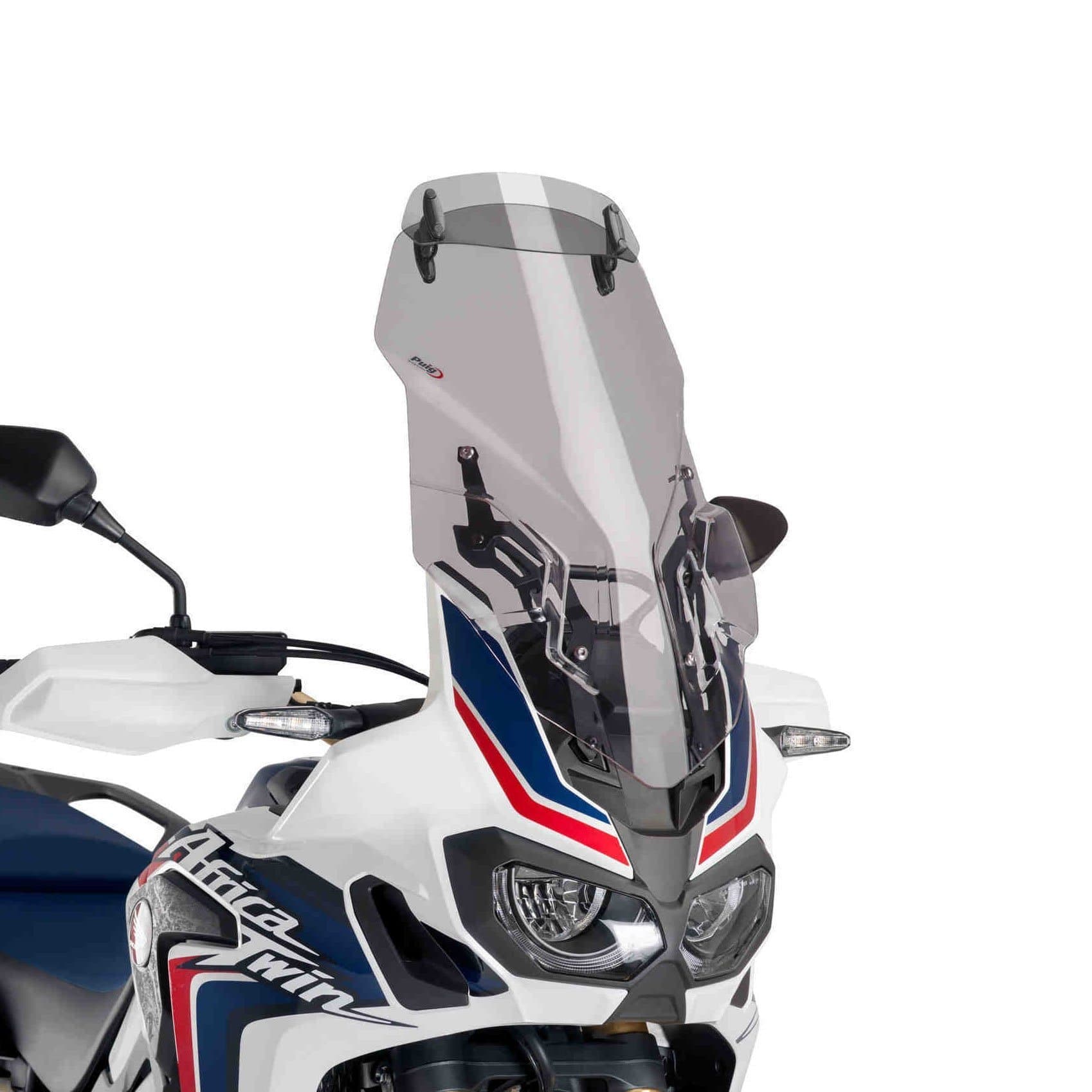 Puig Touring Screen with Visor and Support | Light Smoke | Honda CRF 1000 L Africa Twin Adventure Sports 2018>2019 -  Shop name