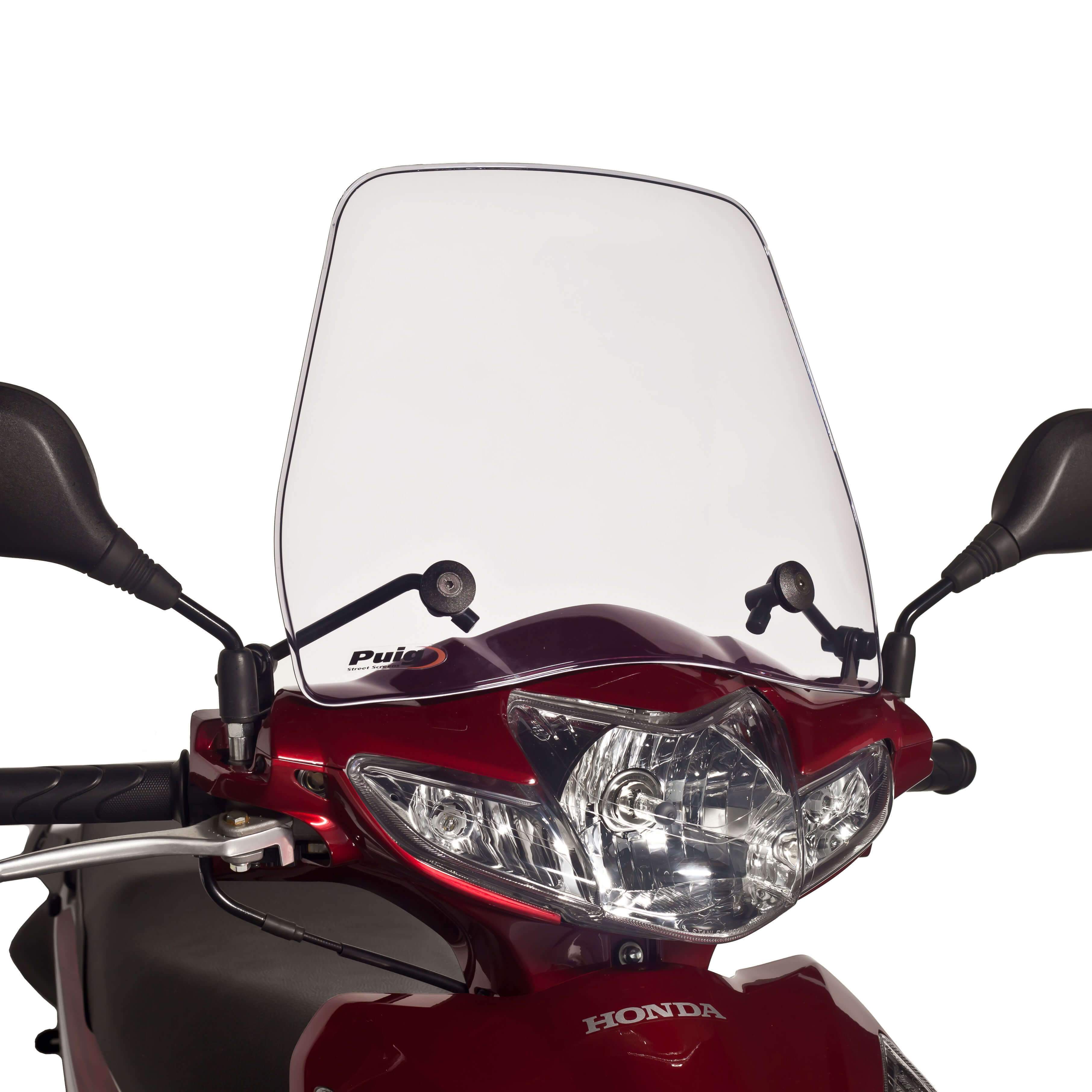 Puig Trafic Screen | Clear | Honda Wave 2012>2013-M6789W-Screens-Pyramid Motorcycle Accessories