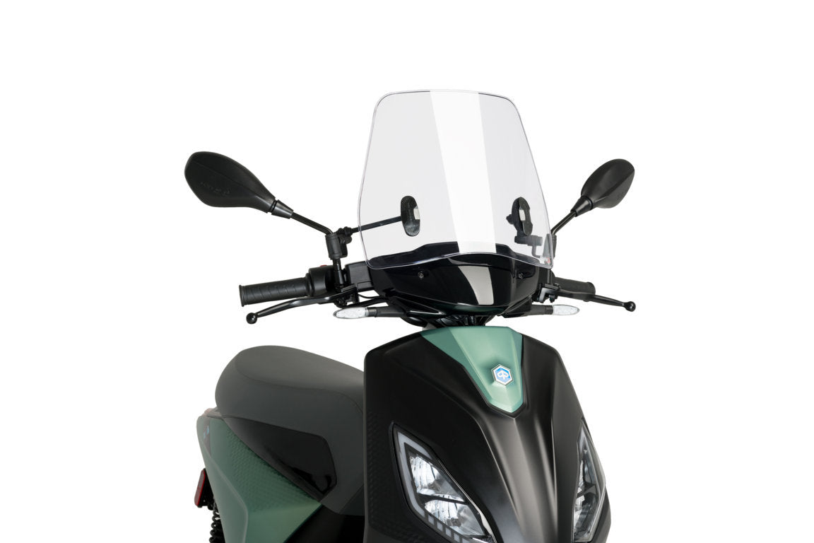 Puig Trafic Screen | Clear | Piaggio 1 2022>Current-Screens-Pyramid Motorcycle Accessories