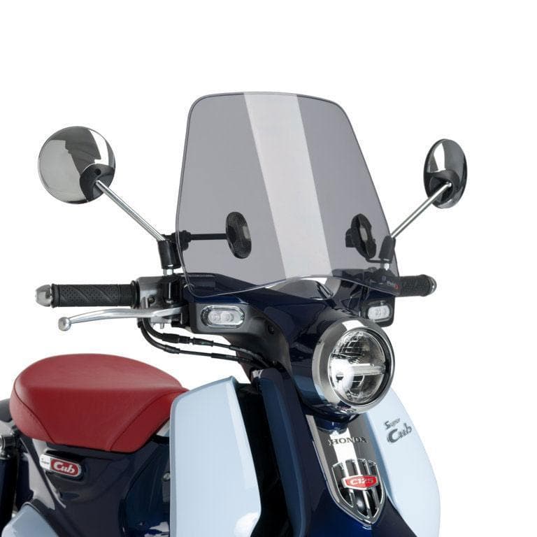 Puig Trafic Screen | Light Smoke | Honda Super Cub C125 2018>Current-Screens-Pyramid Motorcycle Accessories