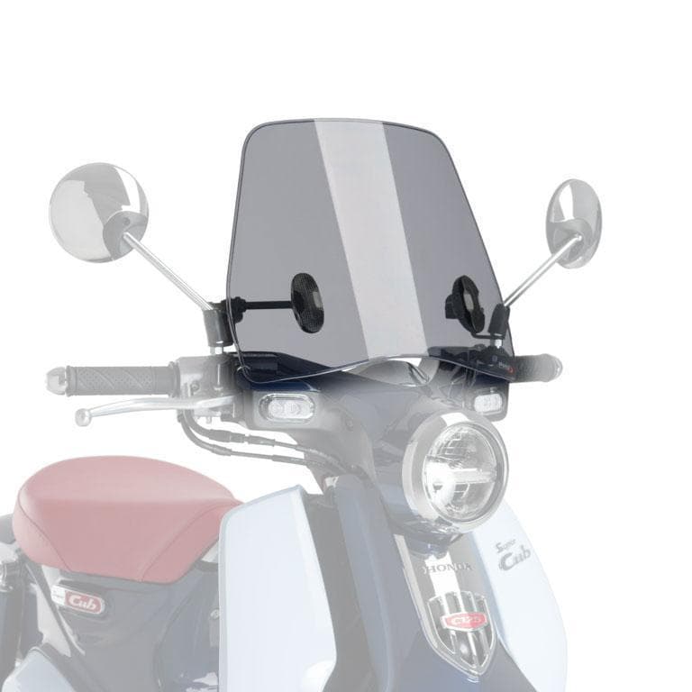 Puig Trafic Screen | Light Smoke | Honda Super Cub C125 2018>Current-Screens-Pyramid Motorcycle Accessories