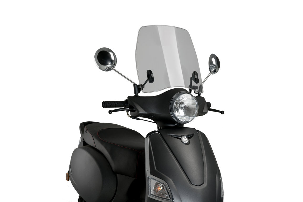 Puig Trafic Screen | Light Smoke | Keeway Zahara 50/125 2022>Current -   Pyramid Motorcycle Accessories