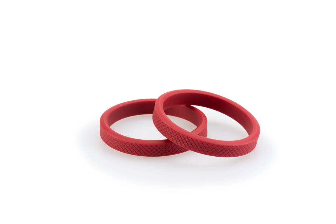 Puig Vintage Frame Slider Spare Rings | Red-M3667R-Crash Protection-Pyramid Motorcycle Accessories