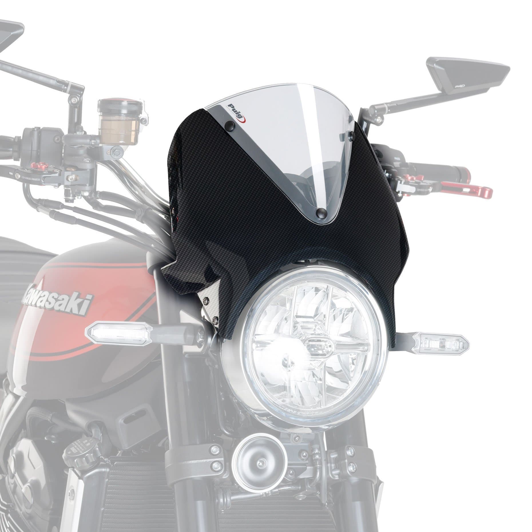 Puig Vision Screen | Carbon Look Fairing/Clear Screen | Suzuki GSX 1400 2001>2006-M003CW-Screens-Pyramid Motorcycle Accessories
