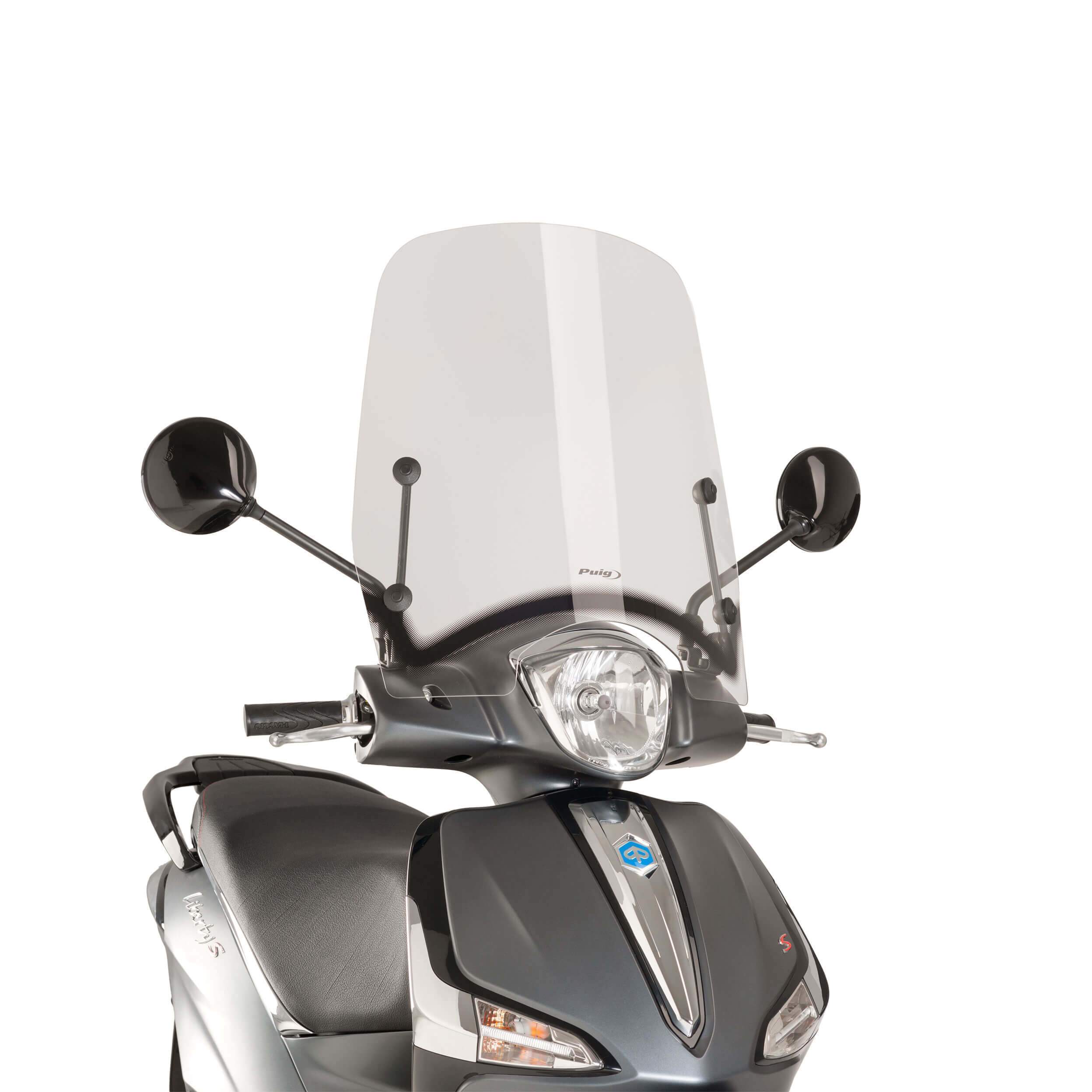 Puig Windscreen T.S | Clear | Piaggio Liberty 50 2011>2016-Screens-Pyramid Motorcycle Accessories