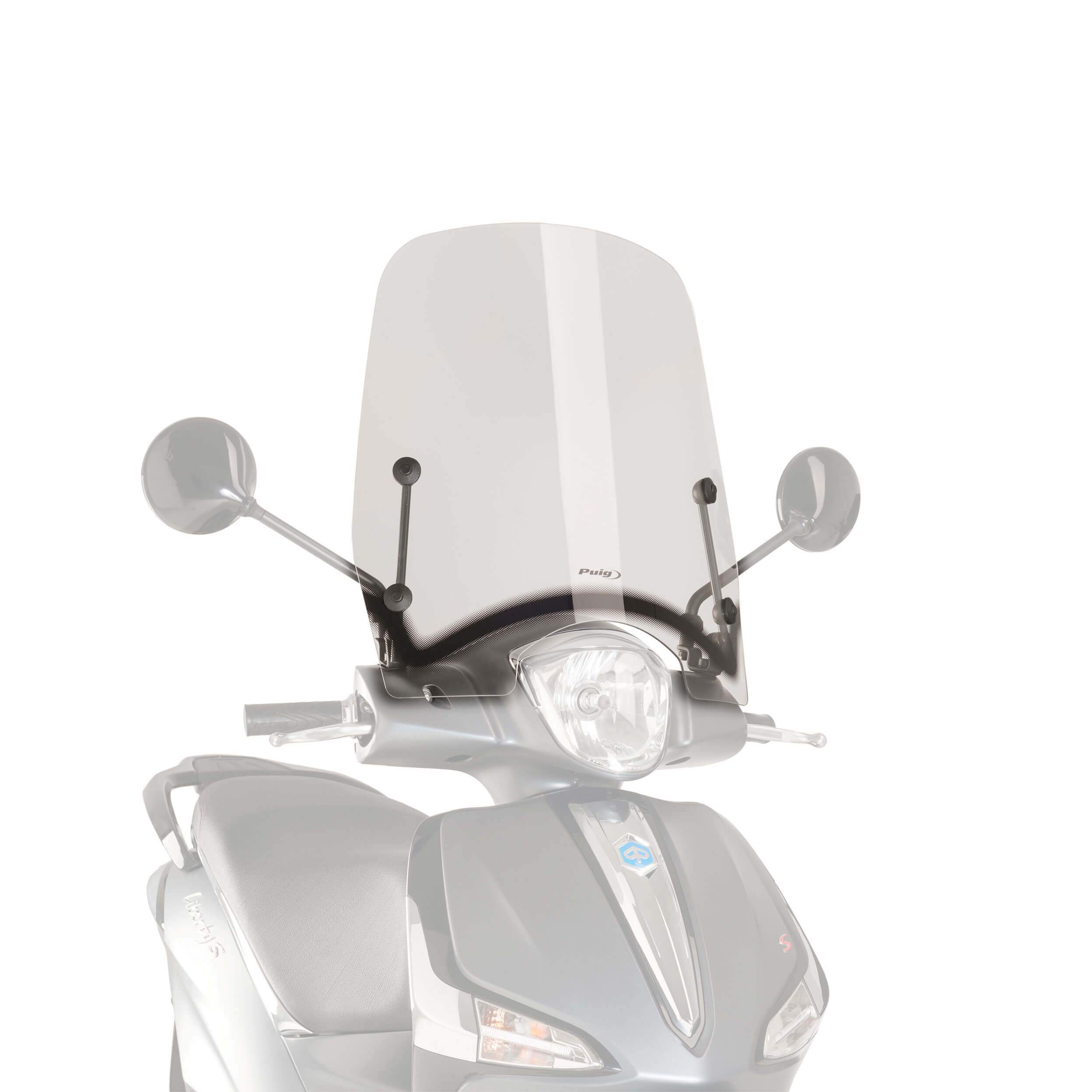 Puig Windscreen T.S | Clear | Piaggio Liberty 50 2011>2016-Screens-Pyramid Motorcycle Accessories
