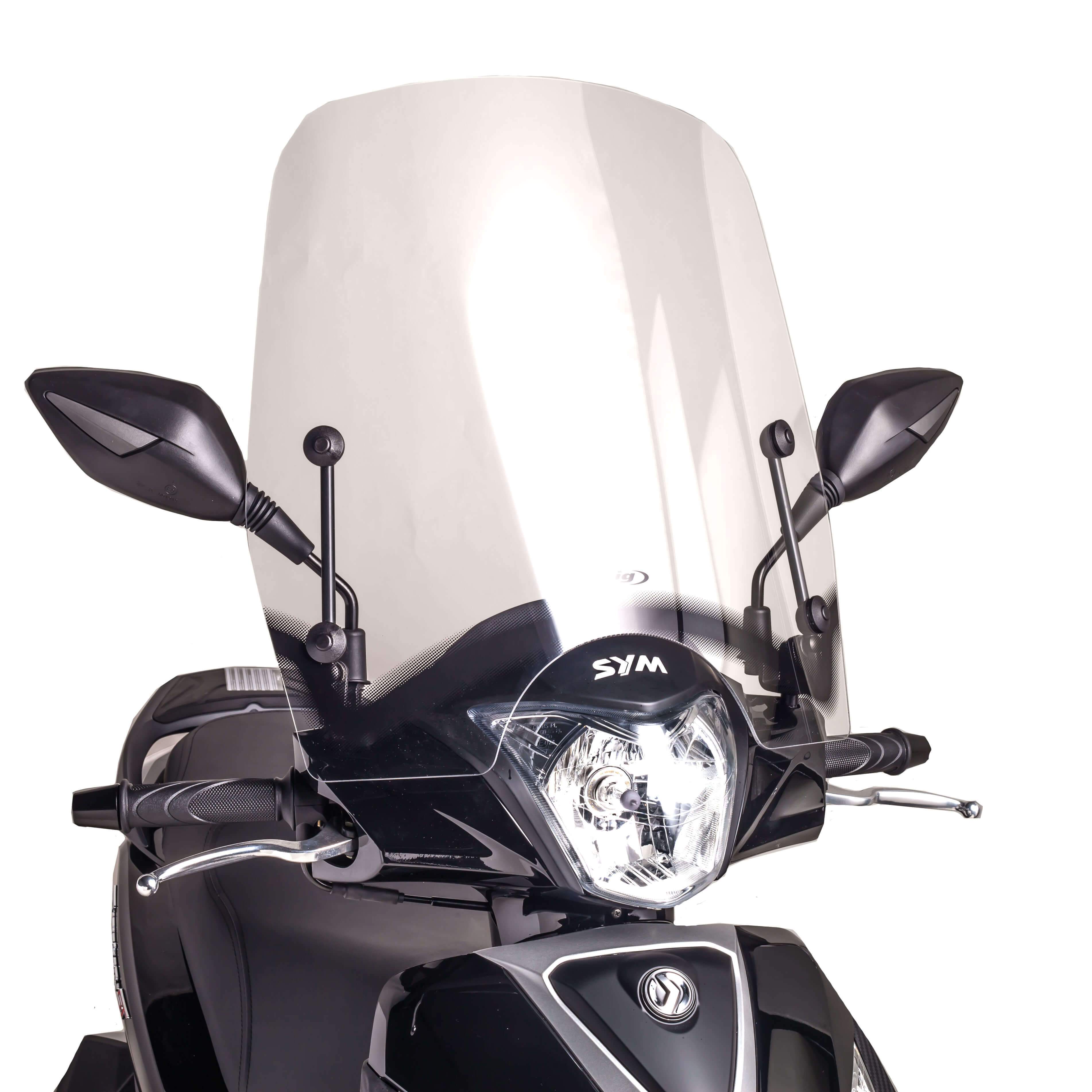Puig Windscreen T.S | Clear | Sym Fiddle II 50 2010>Current-M6331W-Screens-Pyramid Motorcycle Accessories